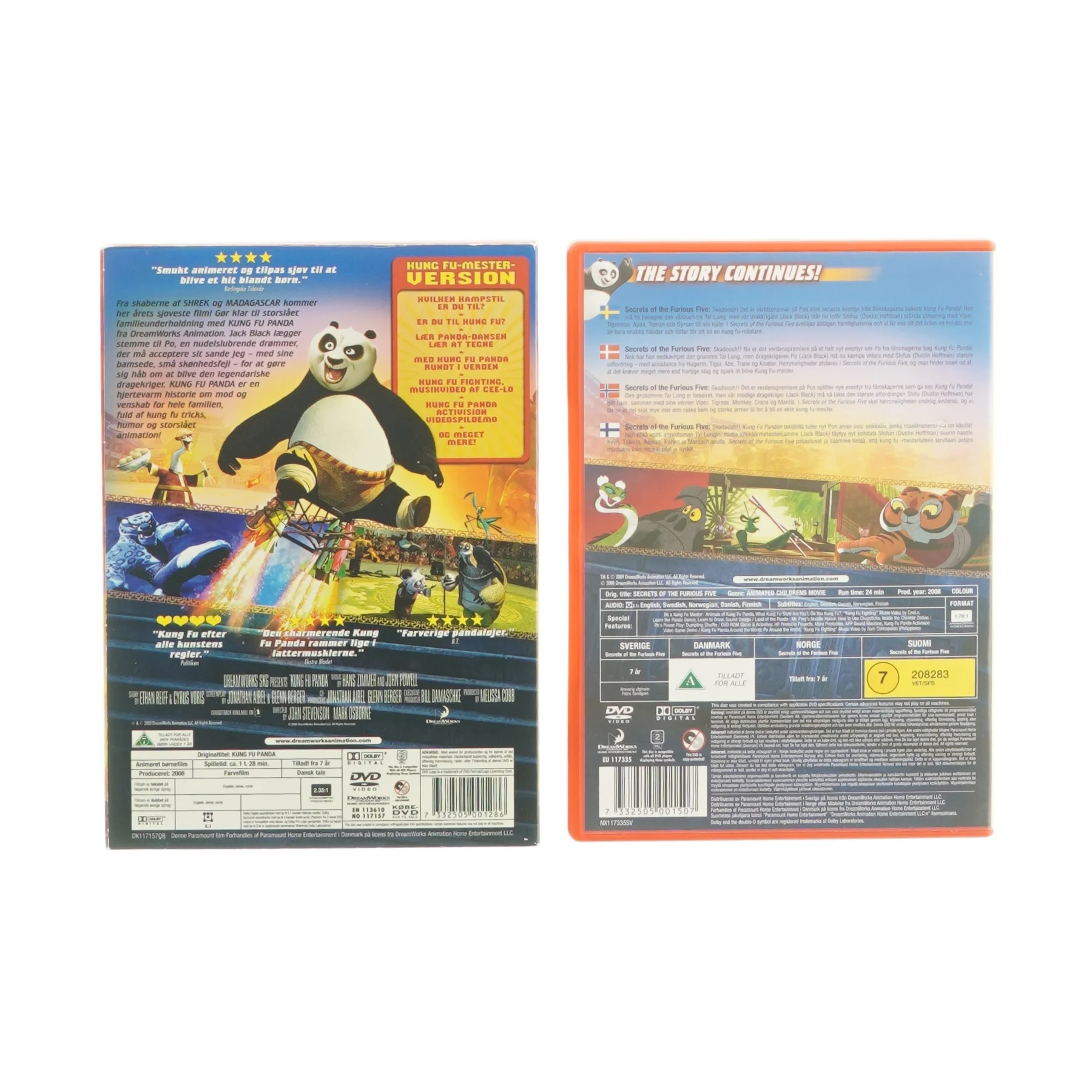 Kung fu panda, film og kortfilm (dvd)