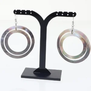 Perlemorsølvøreringe (str. Ø 5 cm)