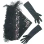 Sjal og lange handsker (str. 37 x 9 cm 155 x 70 cm)