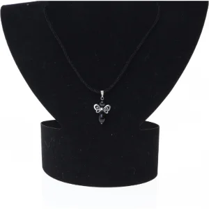 Engel vedhæng med sort kæde (str. 47 cm)