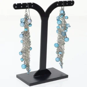 Blå øreringe (str. 8 komma 5 cm)