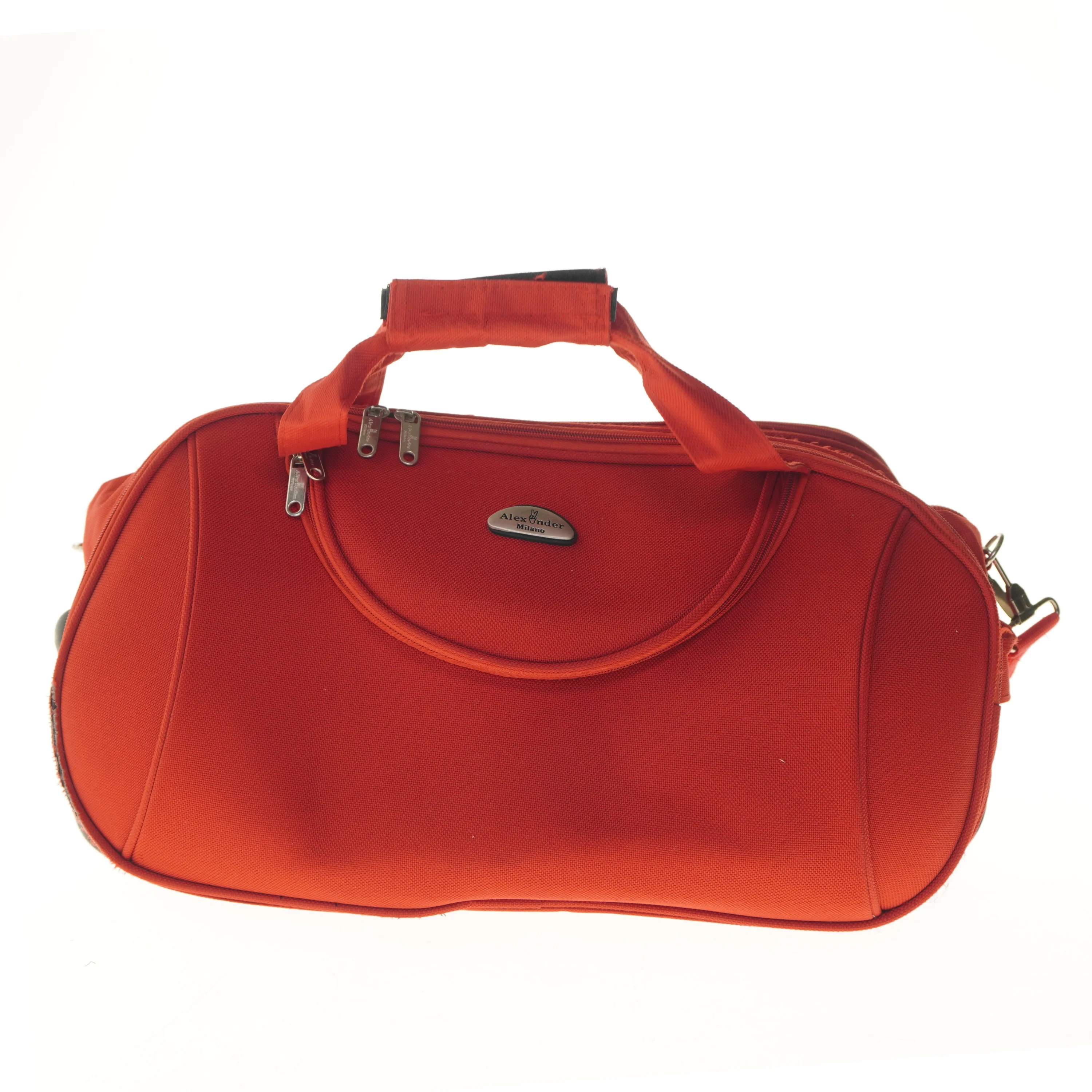R&oslash;dt rejsetaske med hjul fra Alexander (str. 52x31 cm)