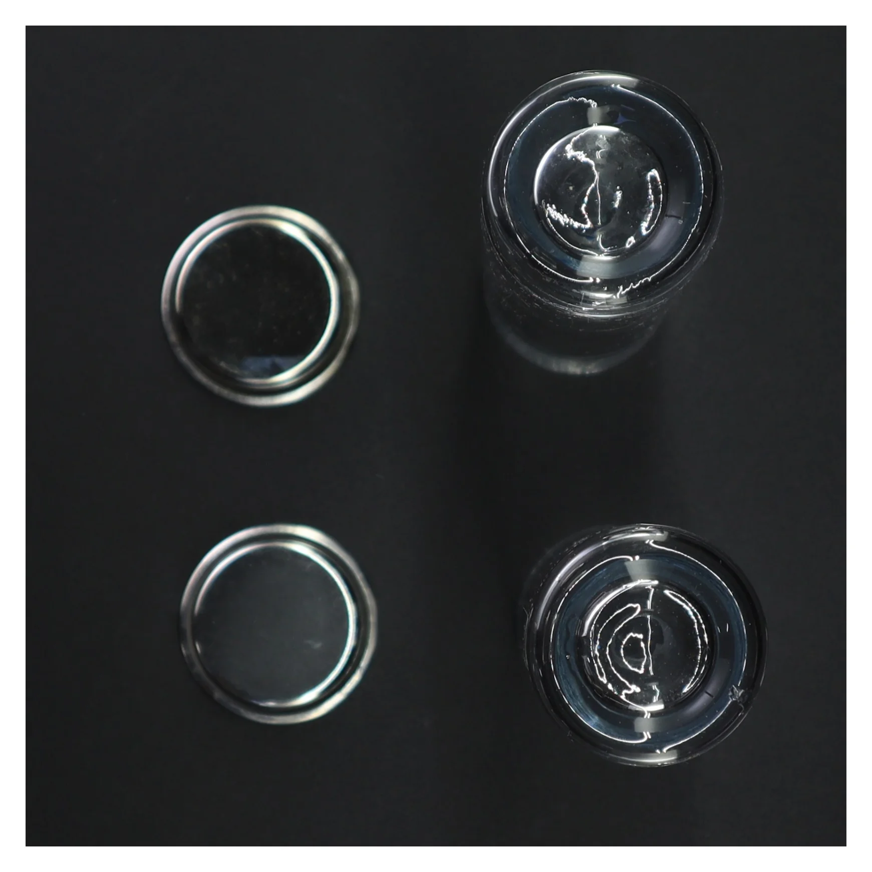 Gennemsigtige glasvaser (str. 19 x 4 cm)