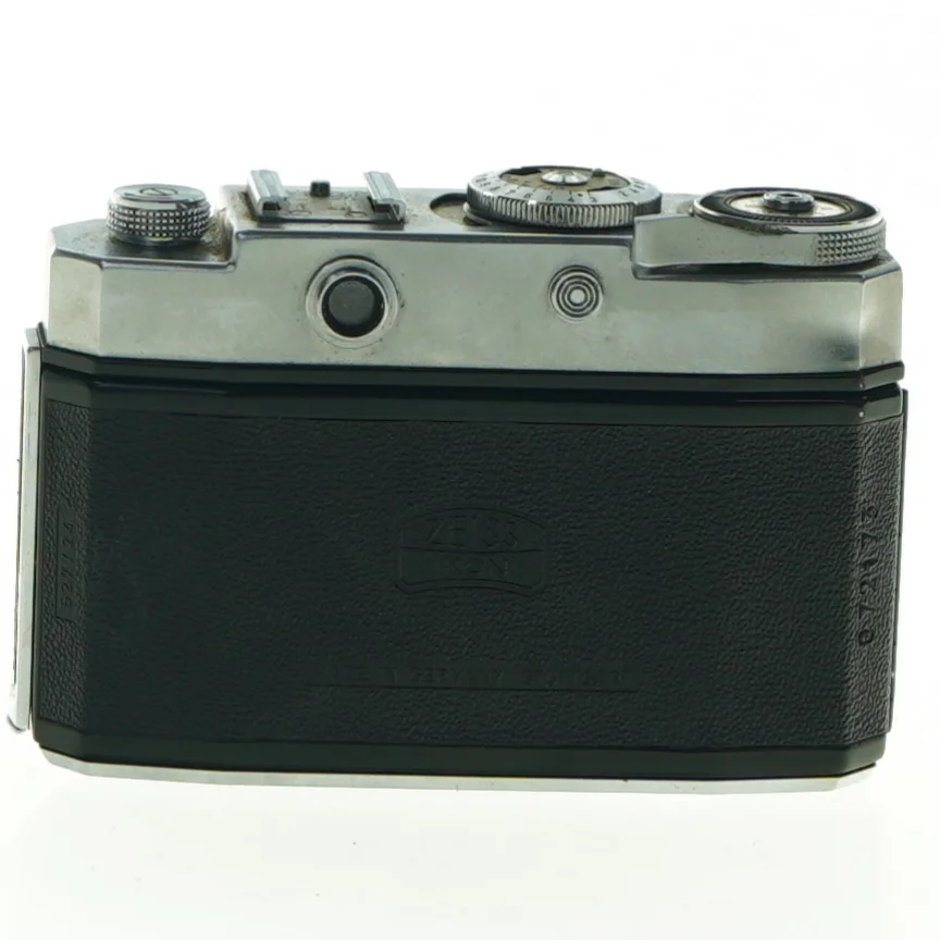 Vintage kamera med læderetui fra Zeiss Ikon (str. 12 cm x 8 cm)