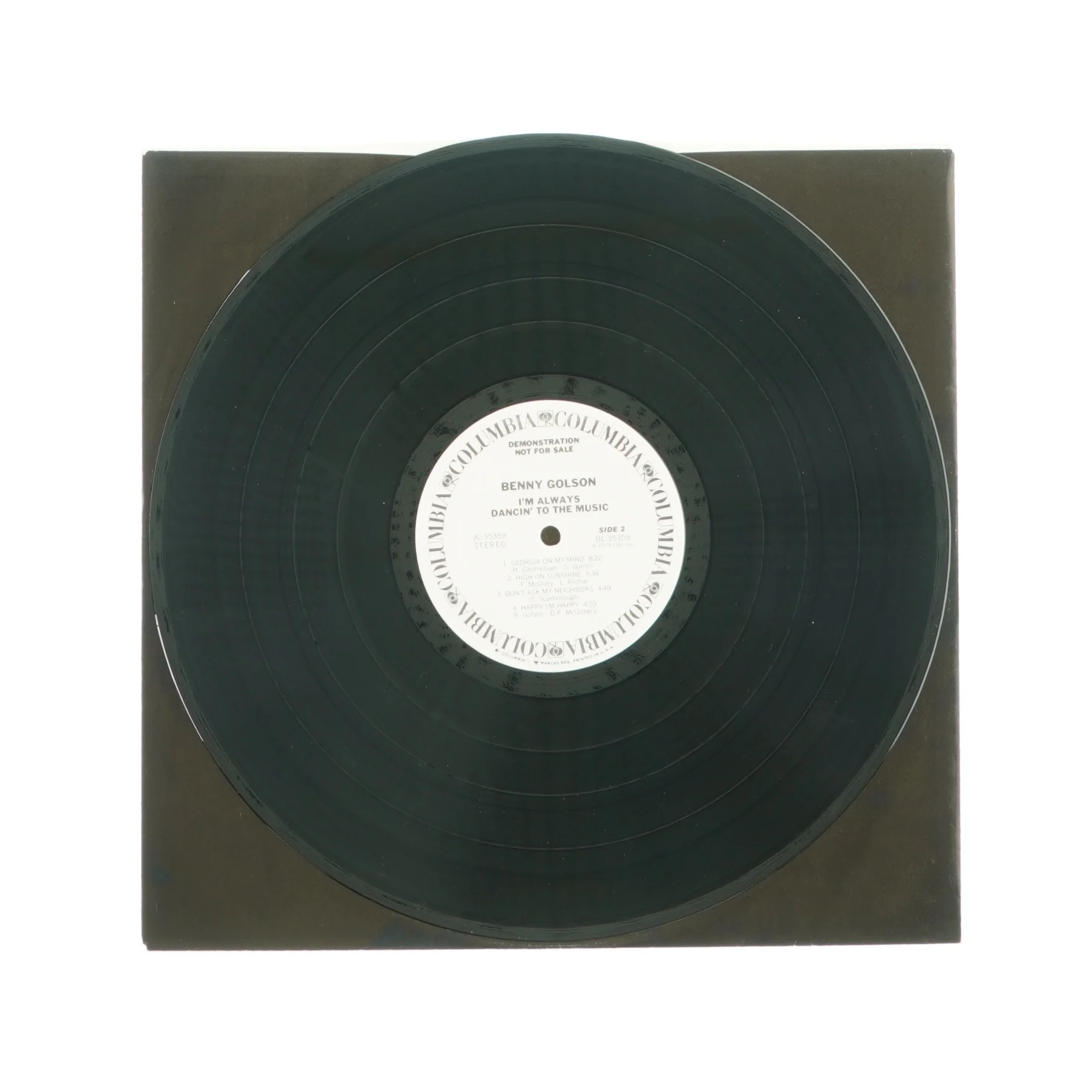 I´m always dancin´ to the music af Benny Golson fra LP