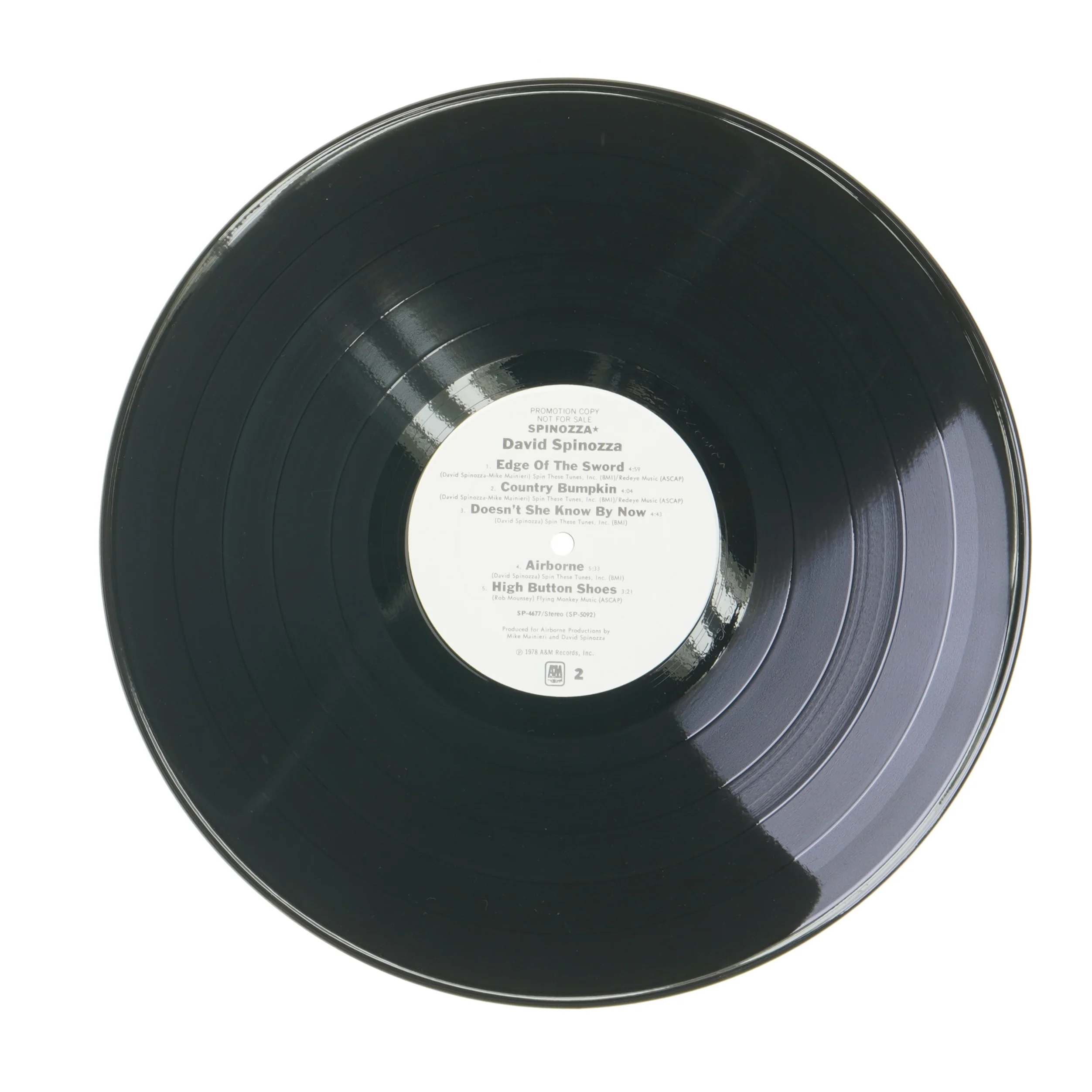 Spinozza LP af David Spinozza fra A&M Records