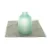 vase i grønt farvet glas (str. HØ 9x6 cm)