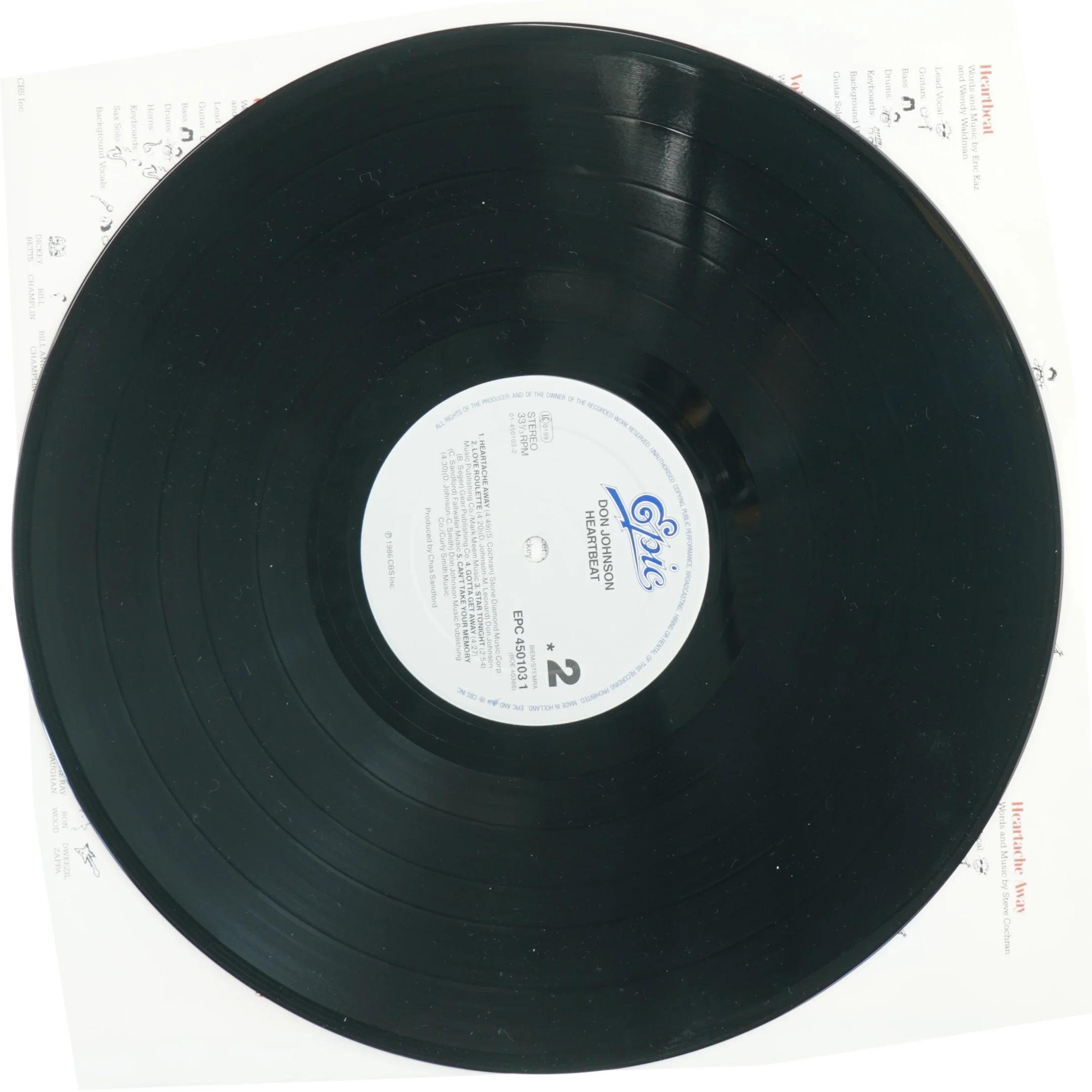 Heartbeat album af Don Johnson fra Epic