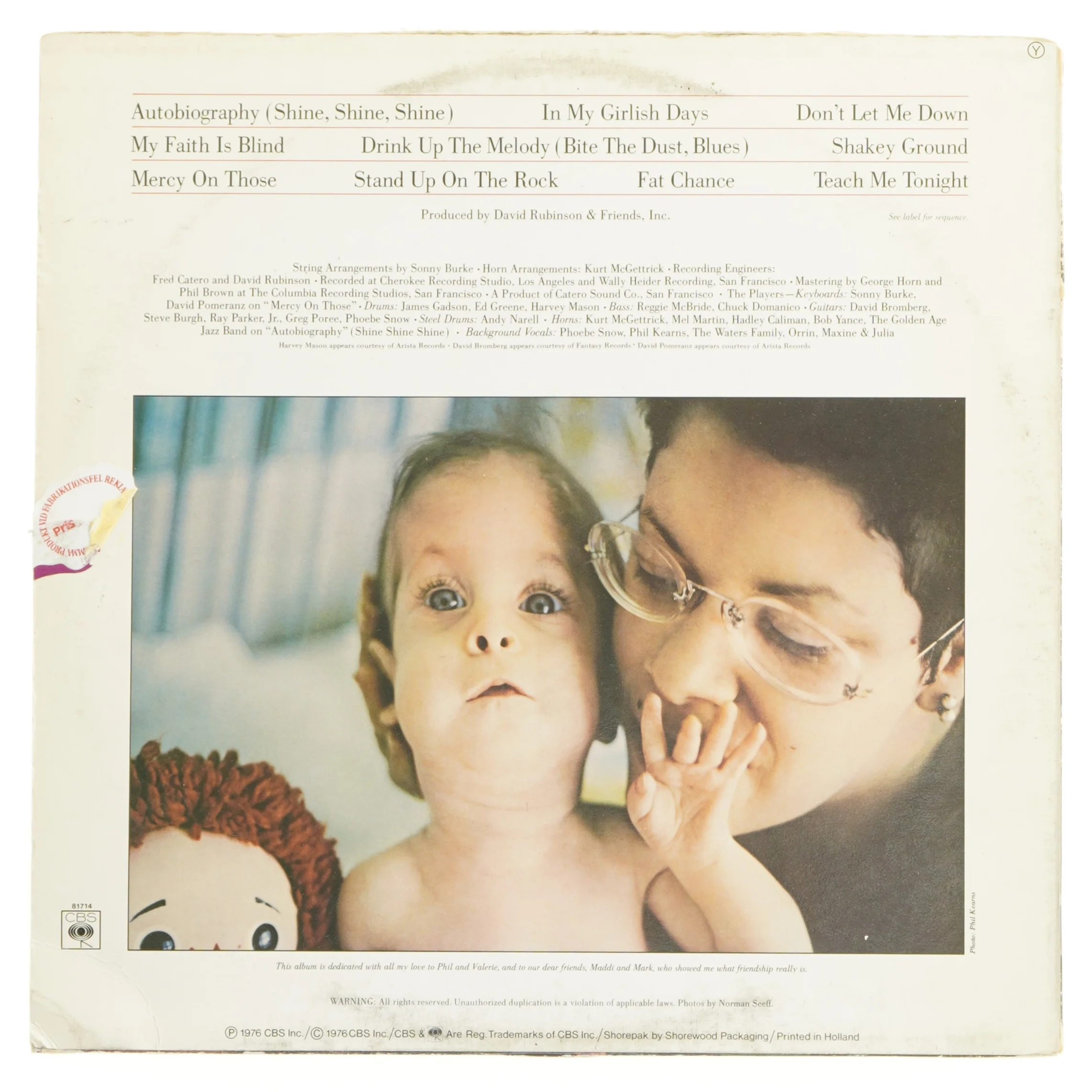 Phoebe Snow Vinylplade