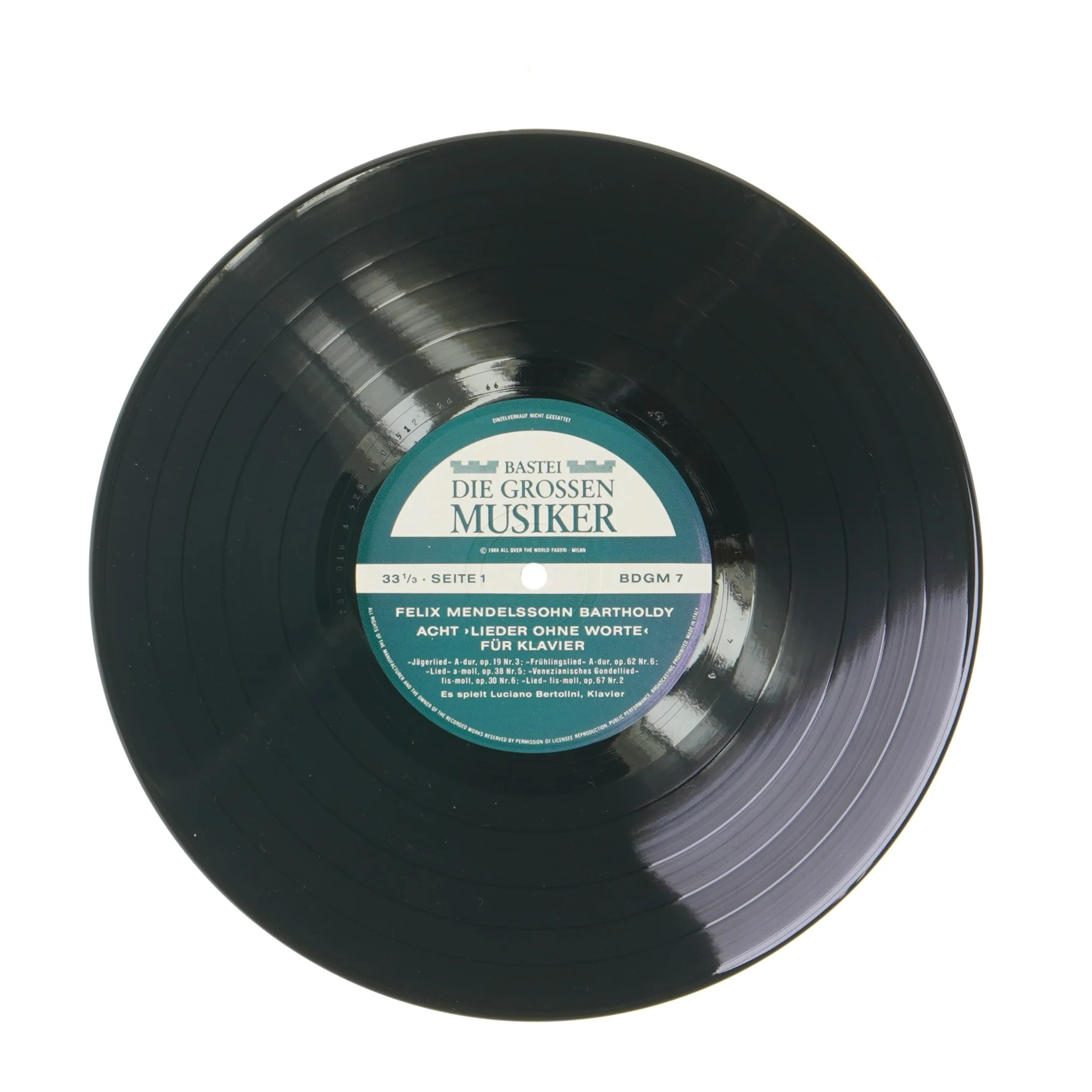 Felix Mendelssohn LP plade fra Bastei