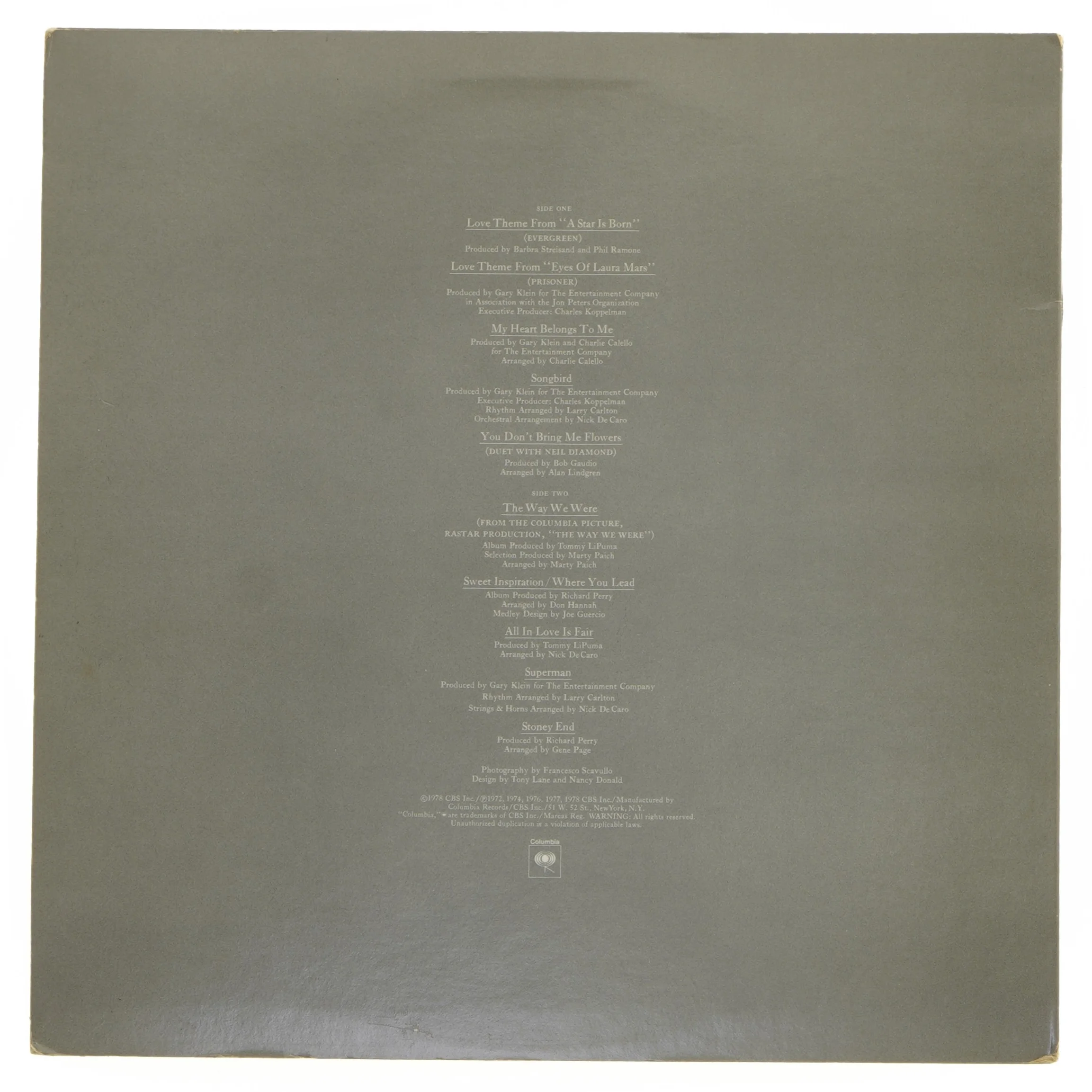 Vinylplade Barbra Steisands greatest hits