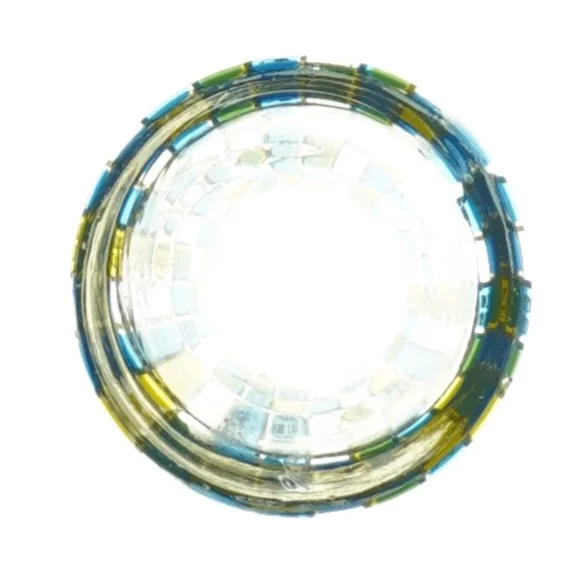 Dekoreret glasvase (str. 14 x 7 cm)