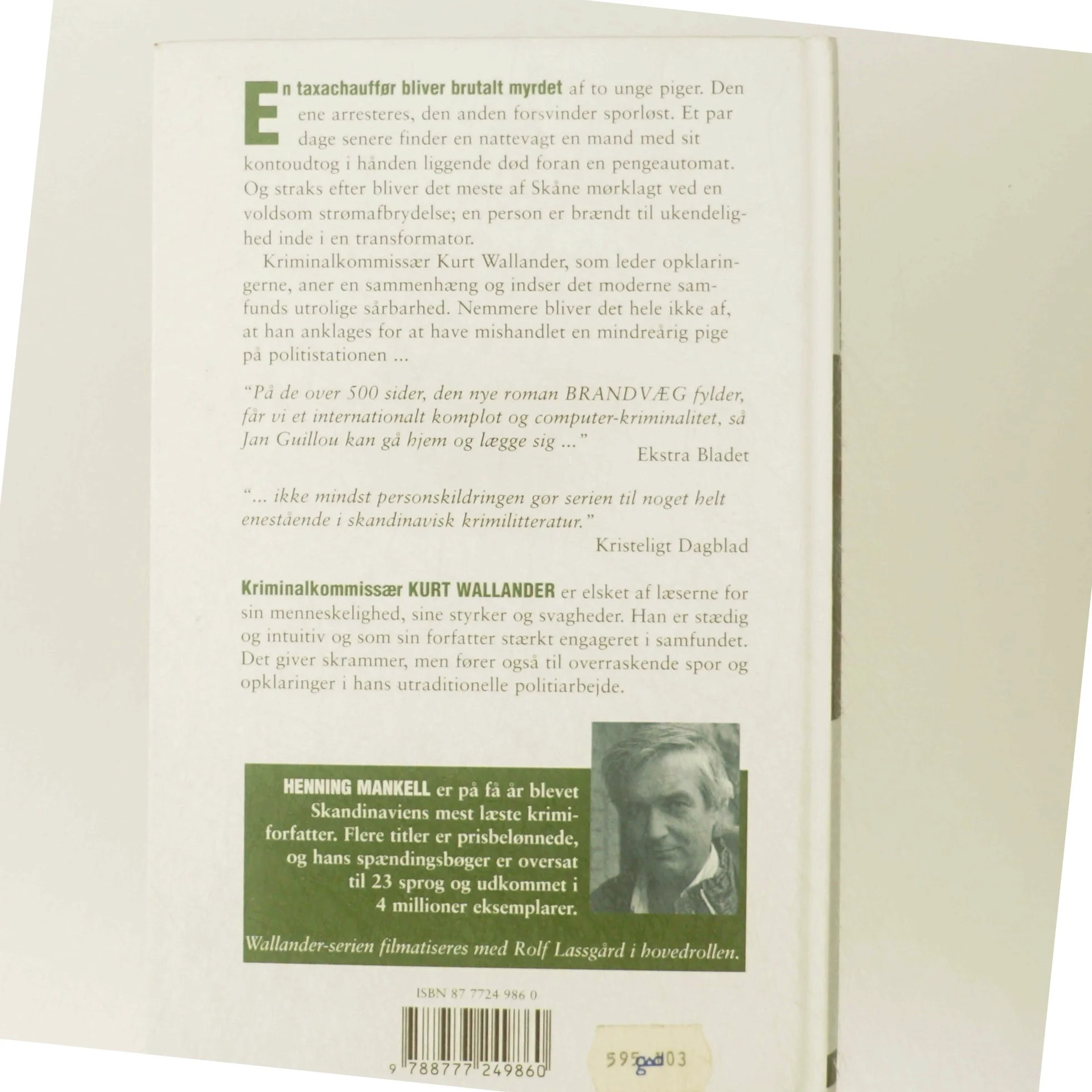 Brandvæg af Henning Mankell (Bog)