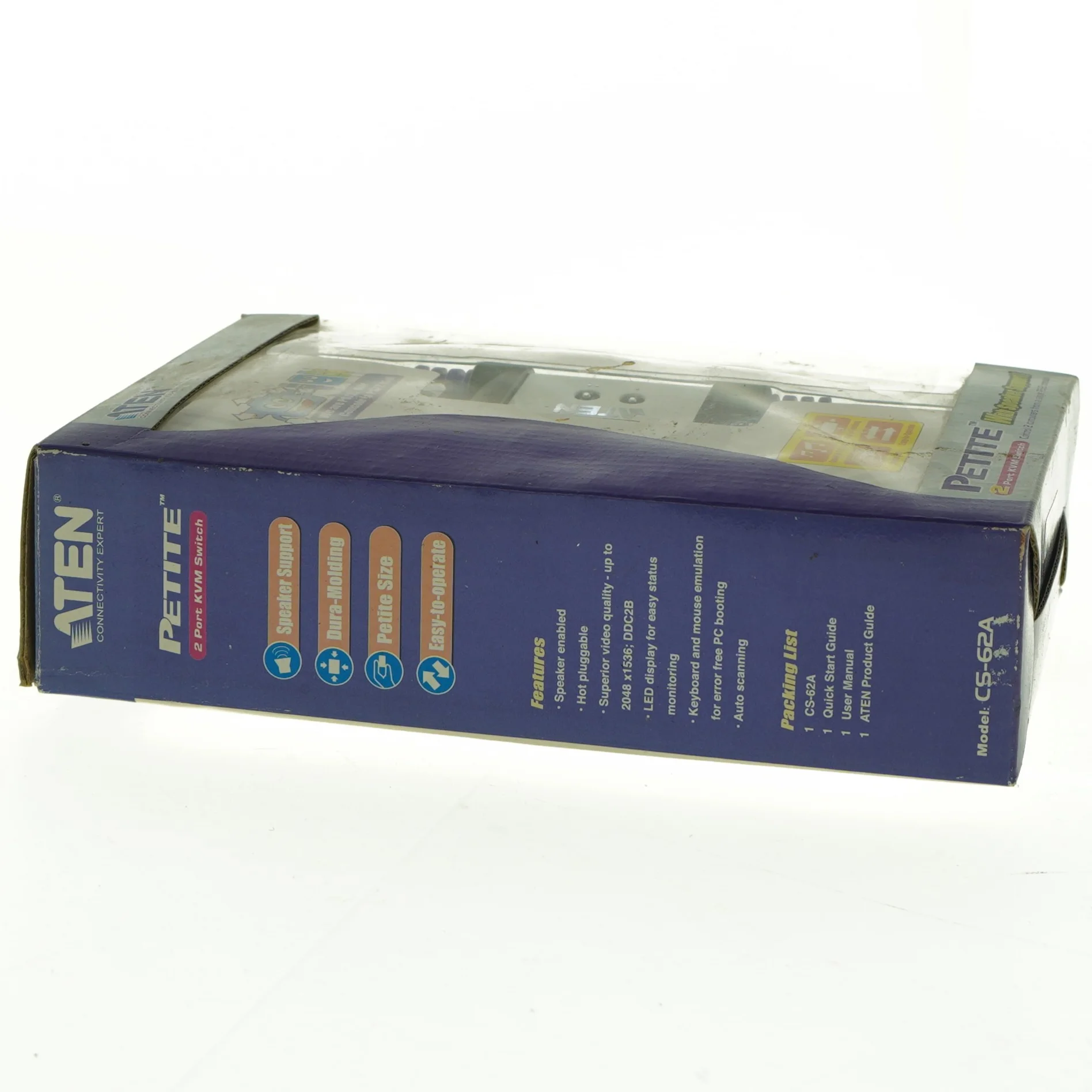 ATEN 2-Port KVM Switch fra Petite (str. 23,5 x 16 cm)