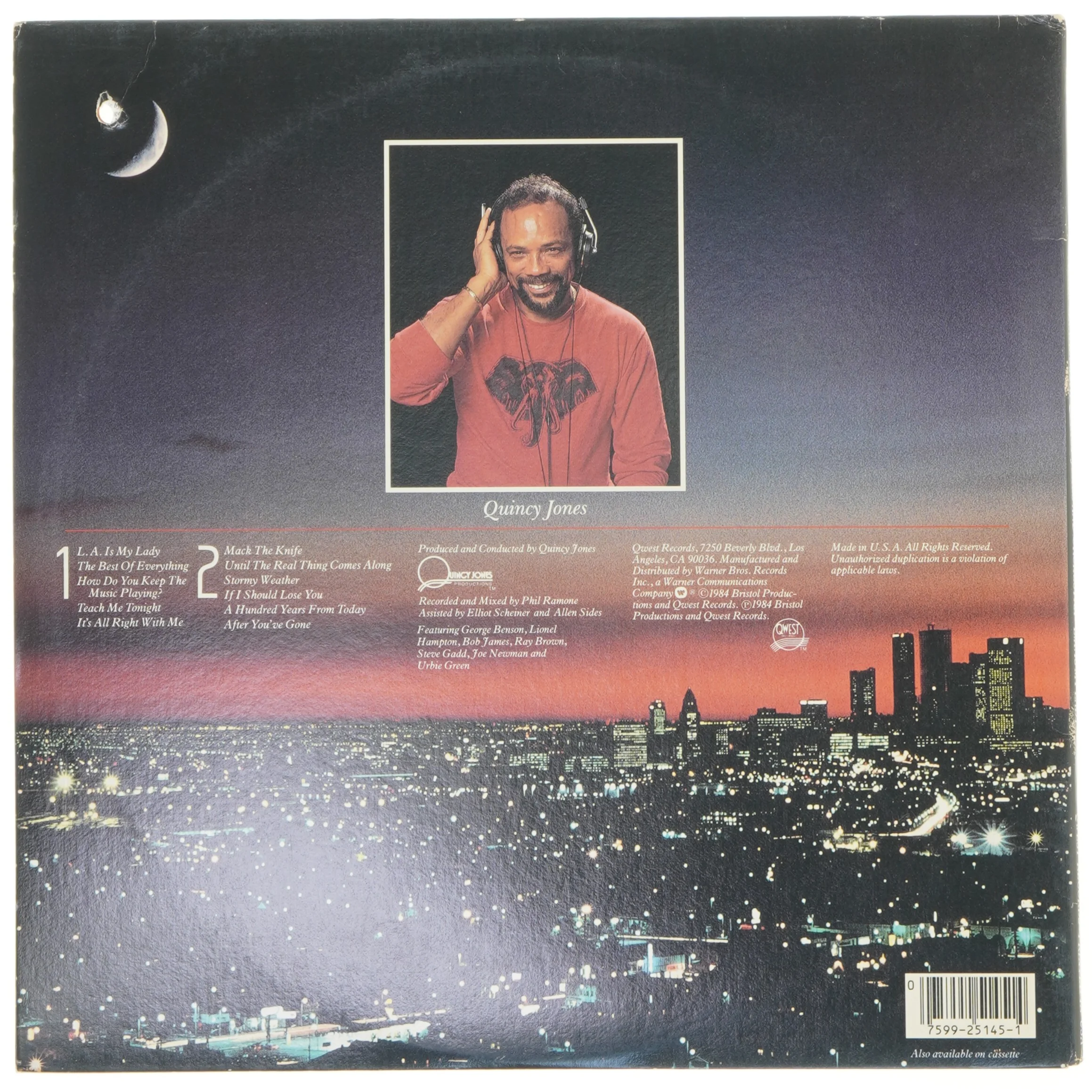 Frank Sinatra L.A. Is My Lady vinyl