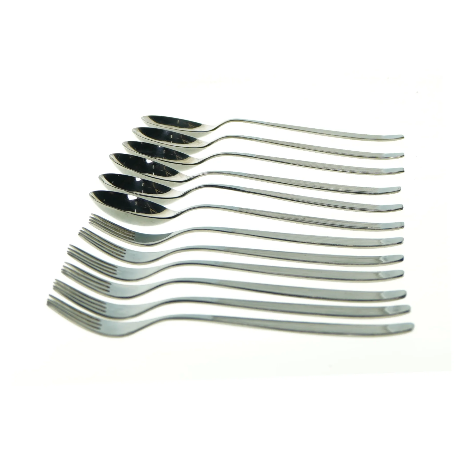 Bestiksæt (6 gafler og 6 skeer) fra Ukendt (str. L:20cm)