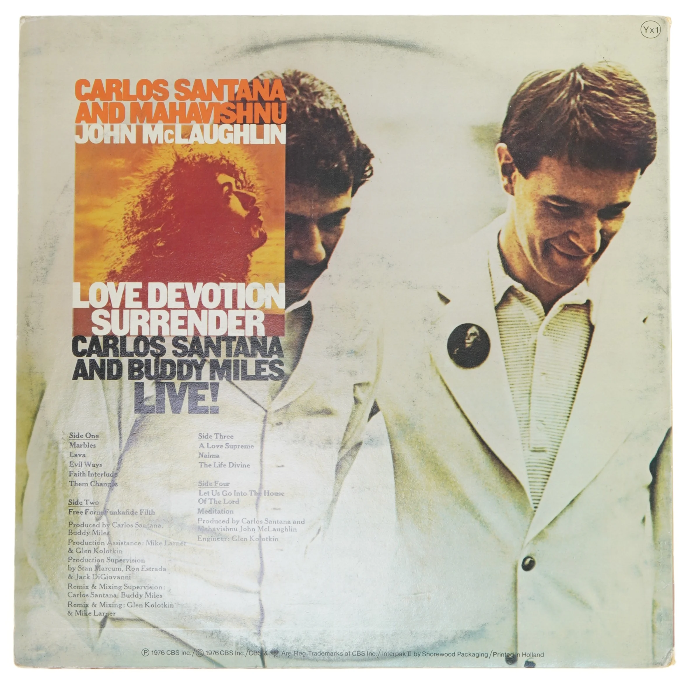 Carlos Santana & Buddy Miles Live double LP fra CBS