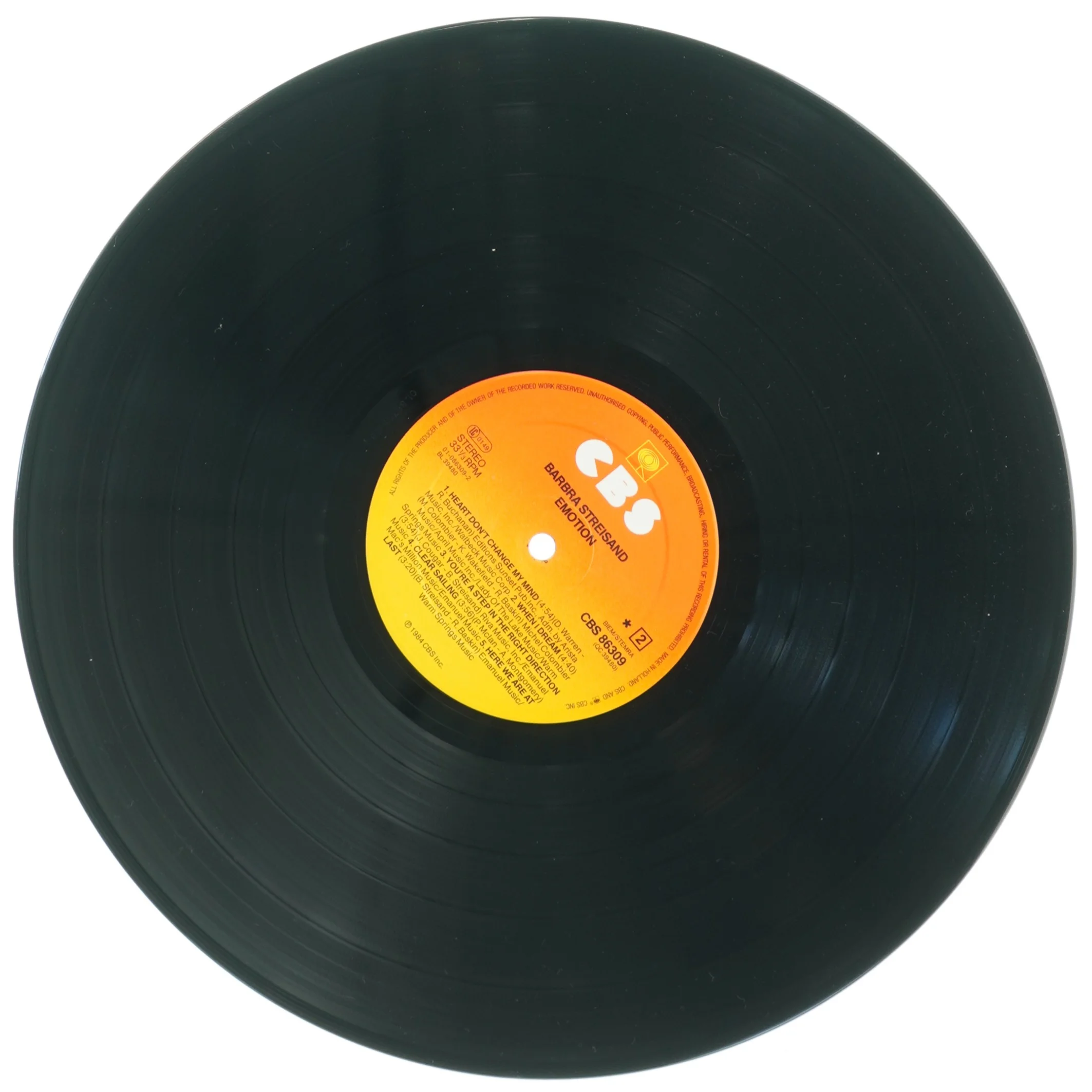 Barbra Streisand "Emotion" LP (str. 31 x 31 cm)