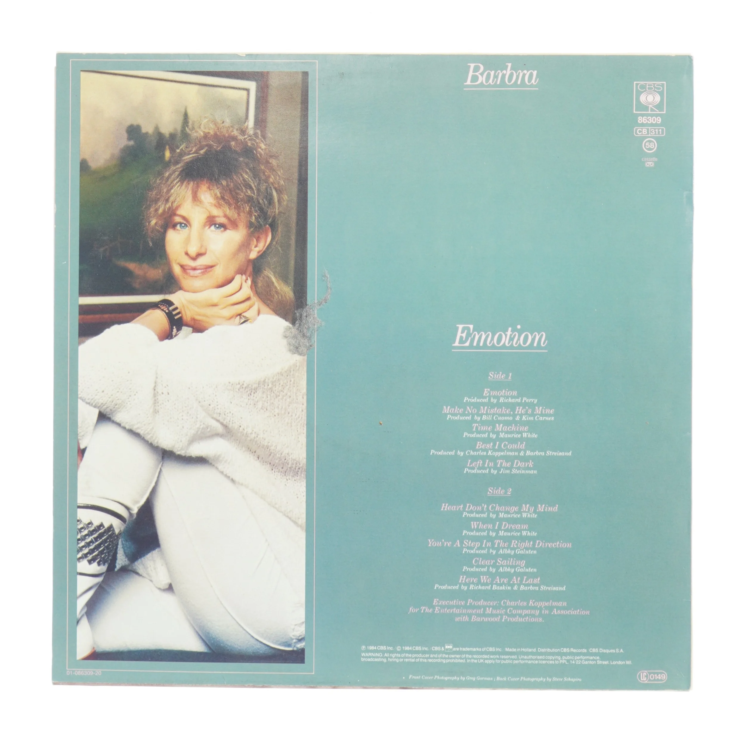 Barbra Streisand "Emotion" LP (str. 31 x 31 cm)
