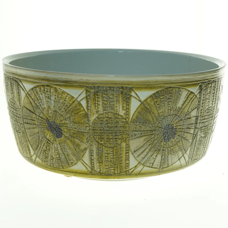 enera kunst fajance fra Royal Copenhagen / Aluminia. Stor bowle / skål. Nummer 591/3430. (str. 34 x 34 cm)