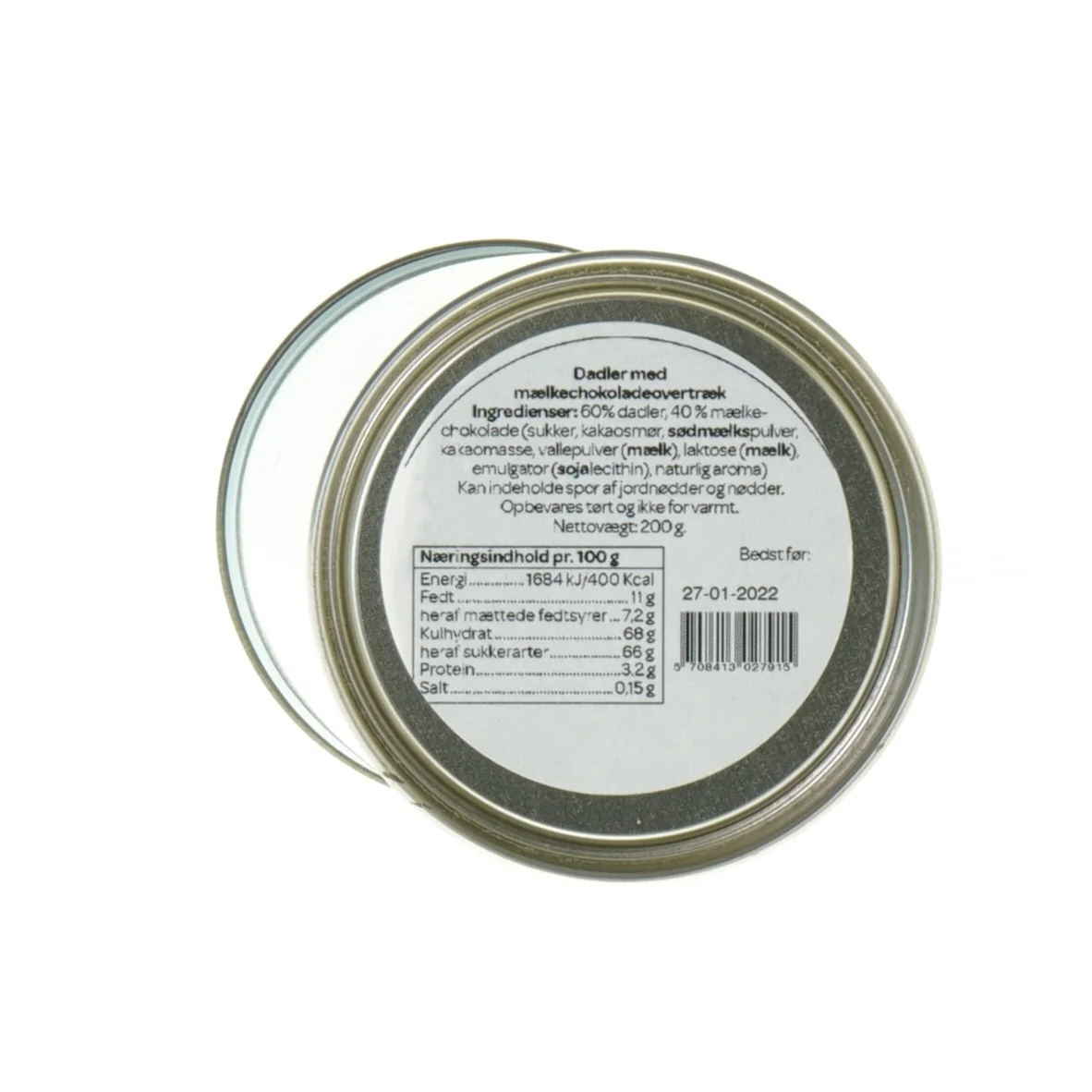 Metaldåse med låg fra Interflora (str. 17 x 9 cm)