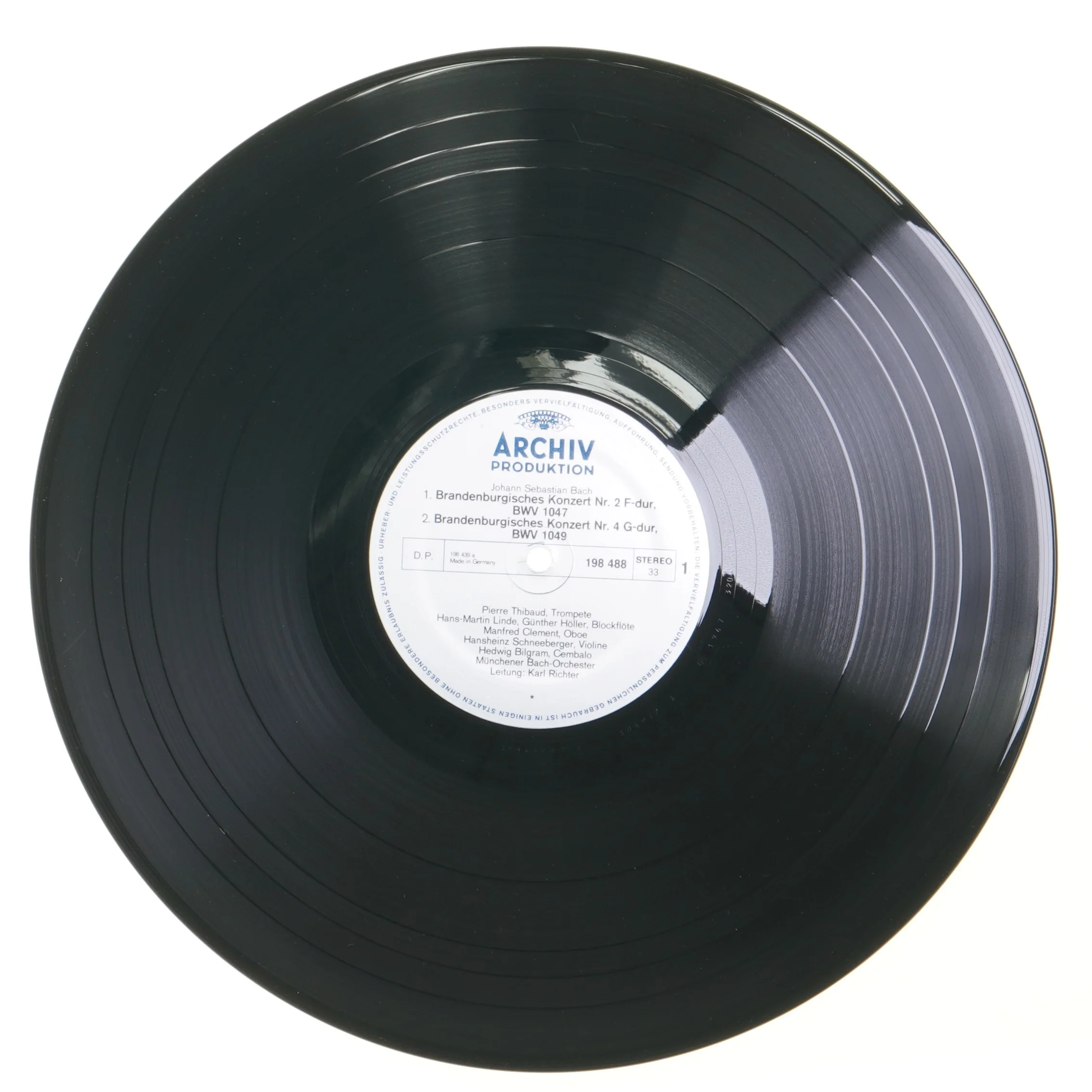 Brandenburgische Konzerte LP fra Archiv Produktion