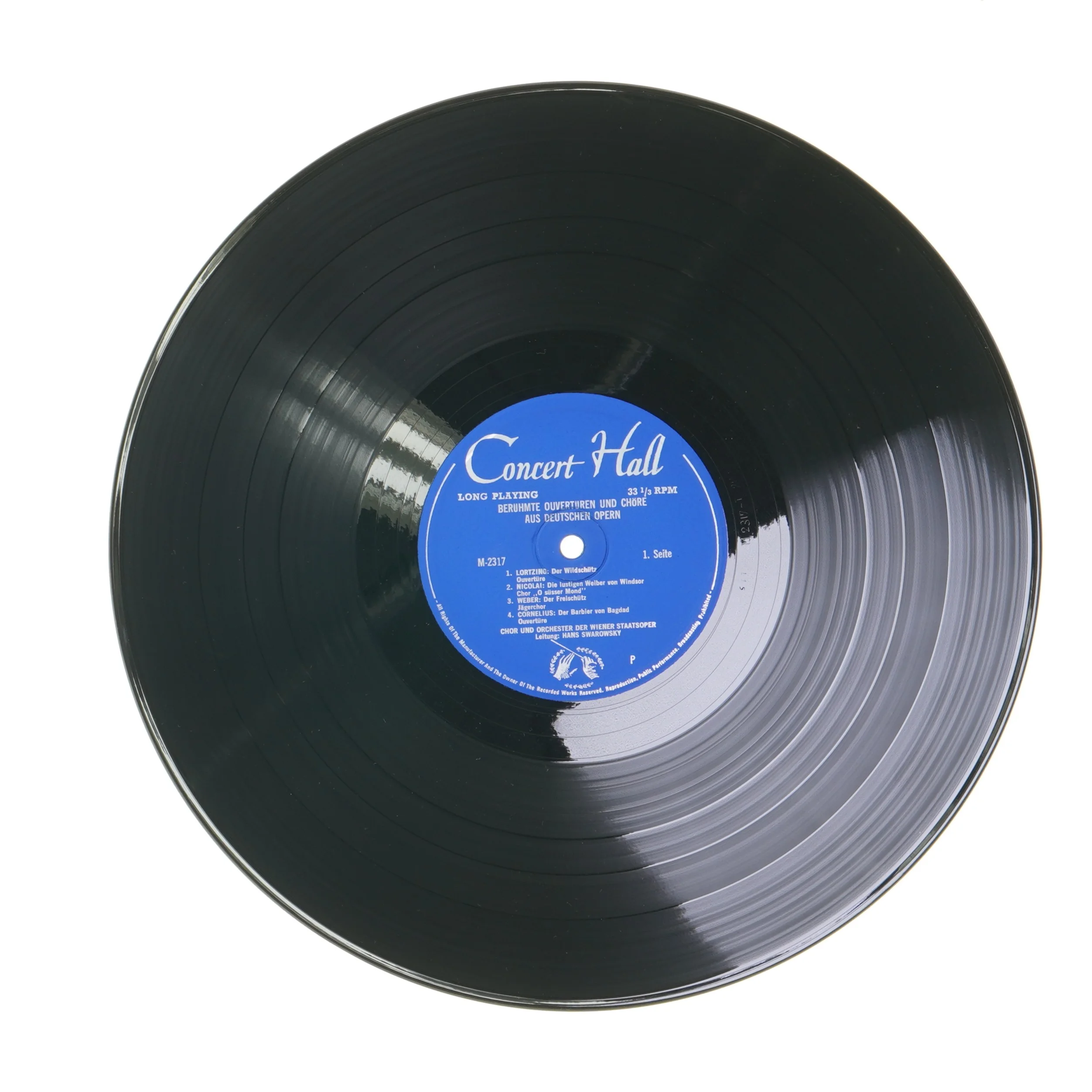 Berühmte Ouvertüren und Chöre aus deutschen Opern LP fra Concert Hall