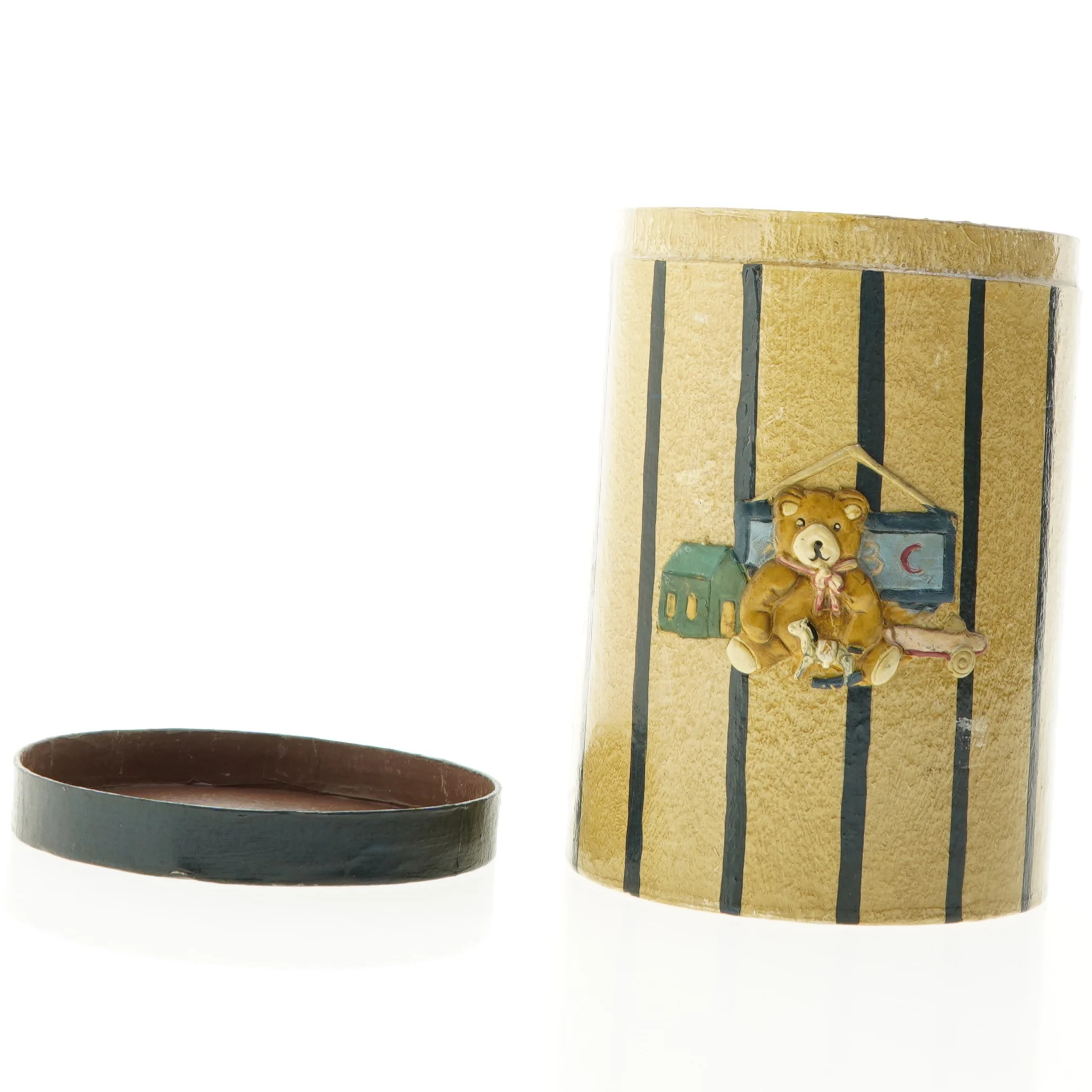 Dåse med bamse motiv (str. 19 x 14 cm)