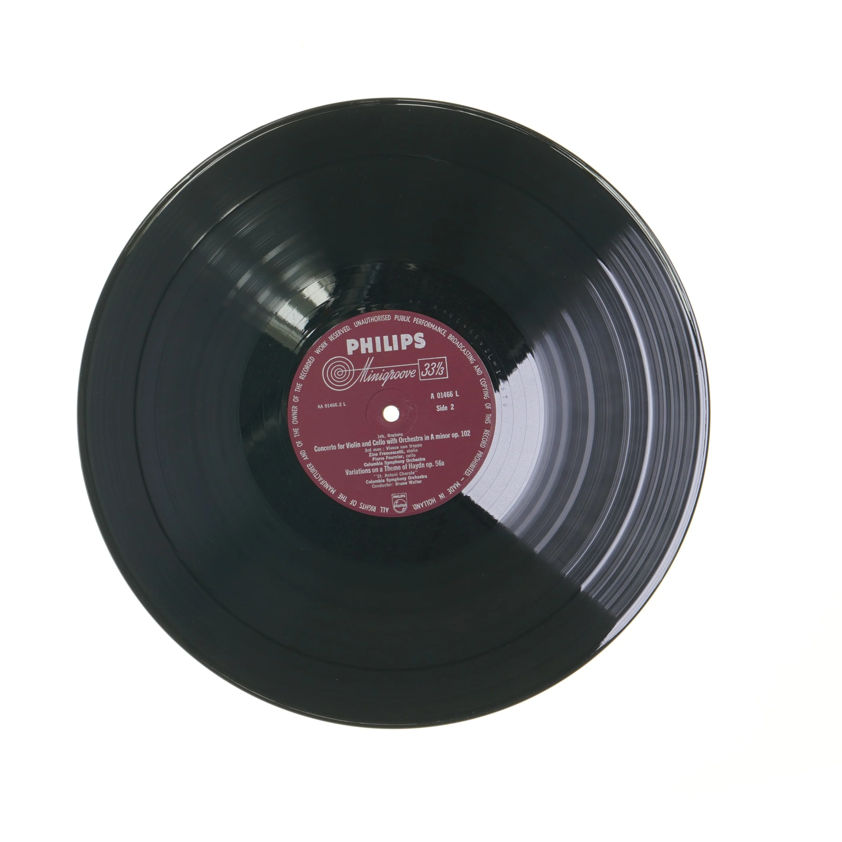 Brahms Doppelkonzert LP fra Philips