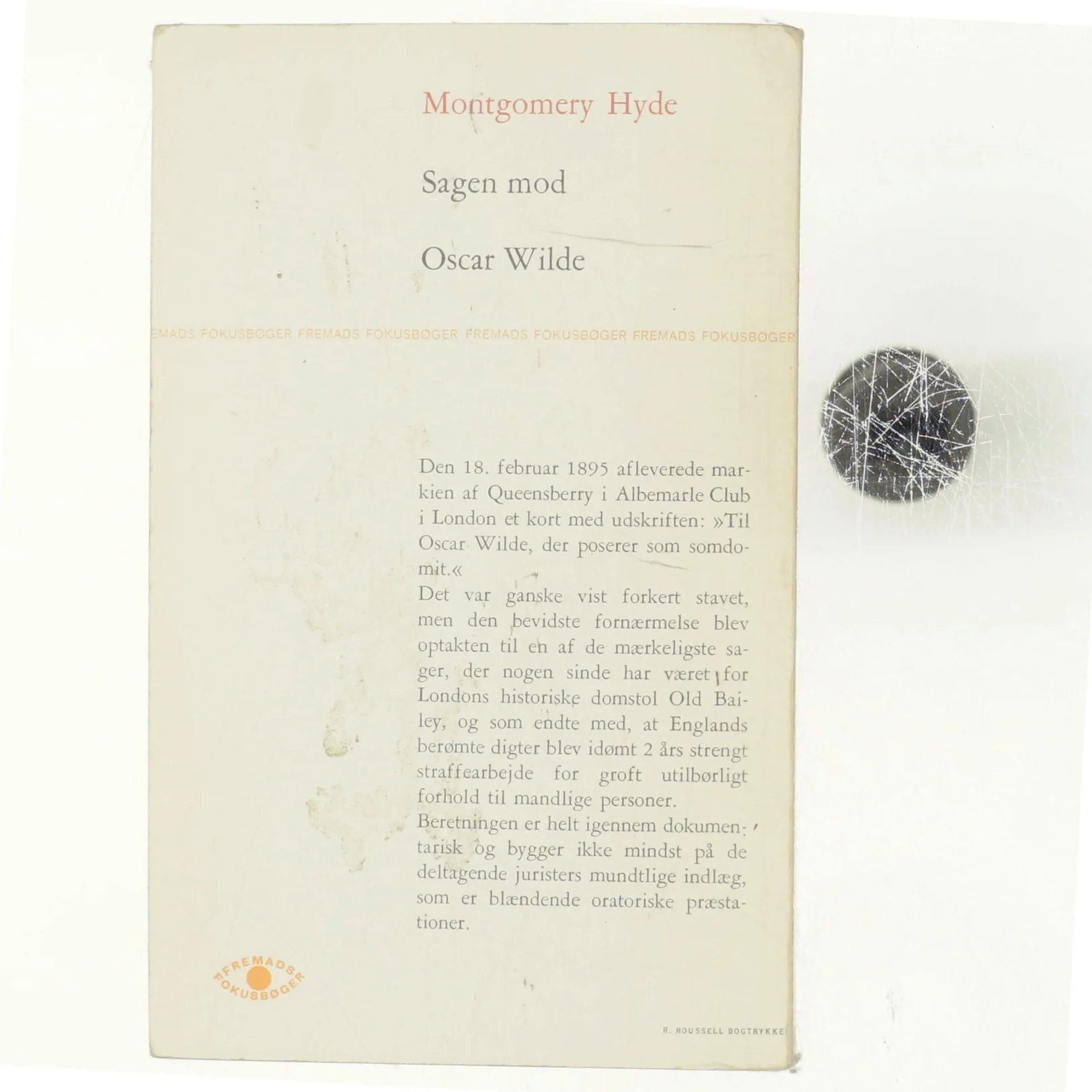 Sagen mod Oscar Wilde af Hyde, H. Montgomery