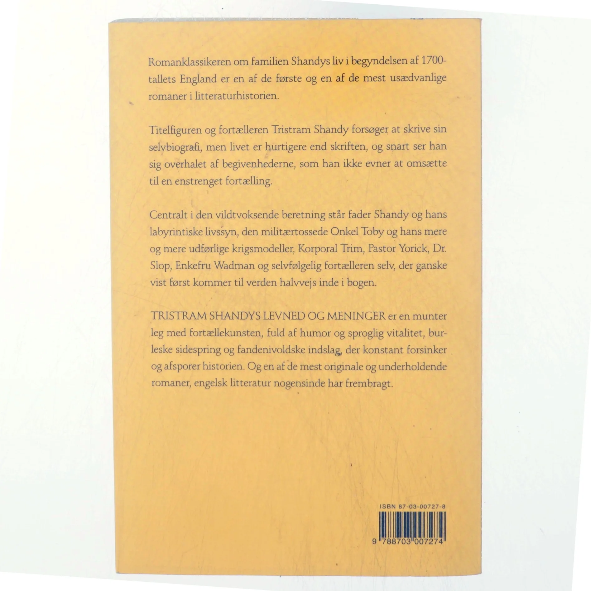 Tristram Shandys levned og meninger af Laurence Sterne (Bog)