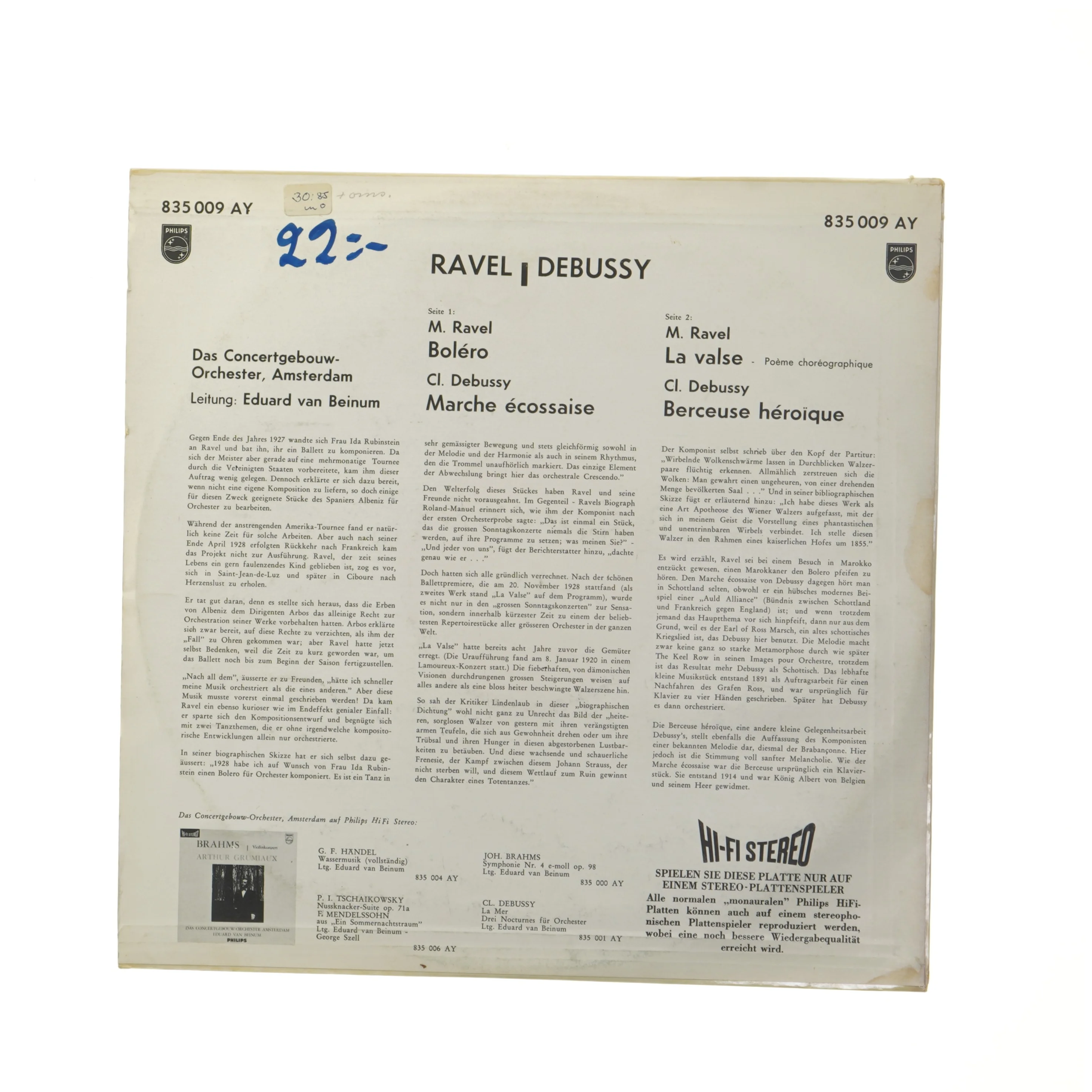 Philips LP: Ravel & Debussy fra Philips