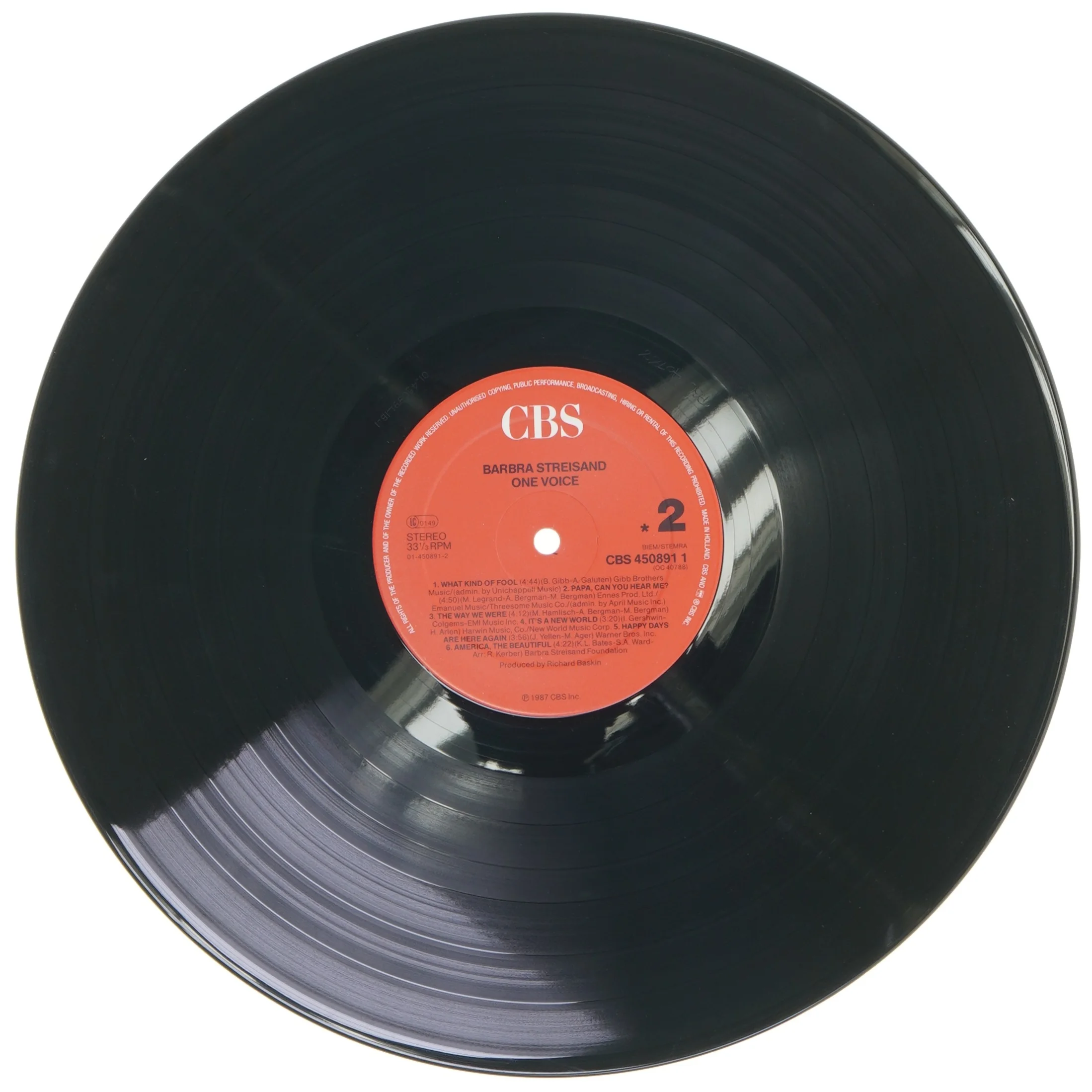 Barbra Streisand One Voice LP fra CBS