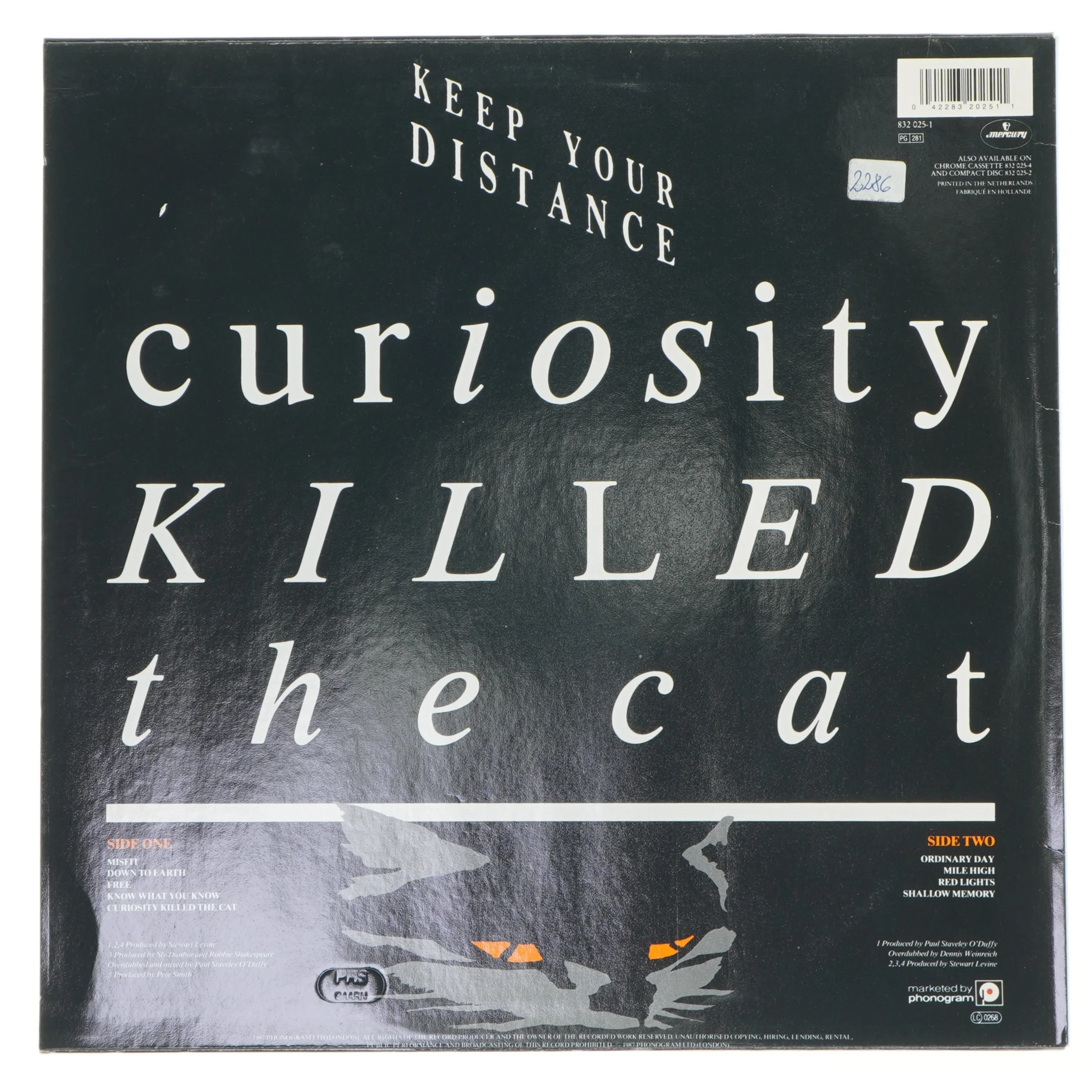 Vinyl plade: Curiosity Killed the Cat - Keep Your Distance