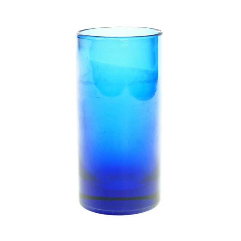 Blå vase (str. HØ: 17x9 cm)