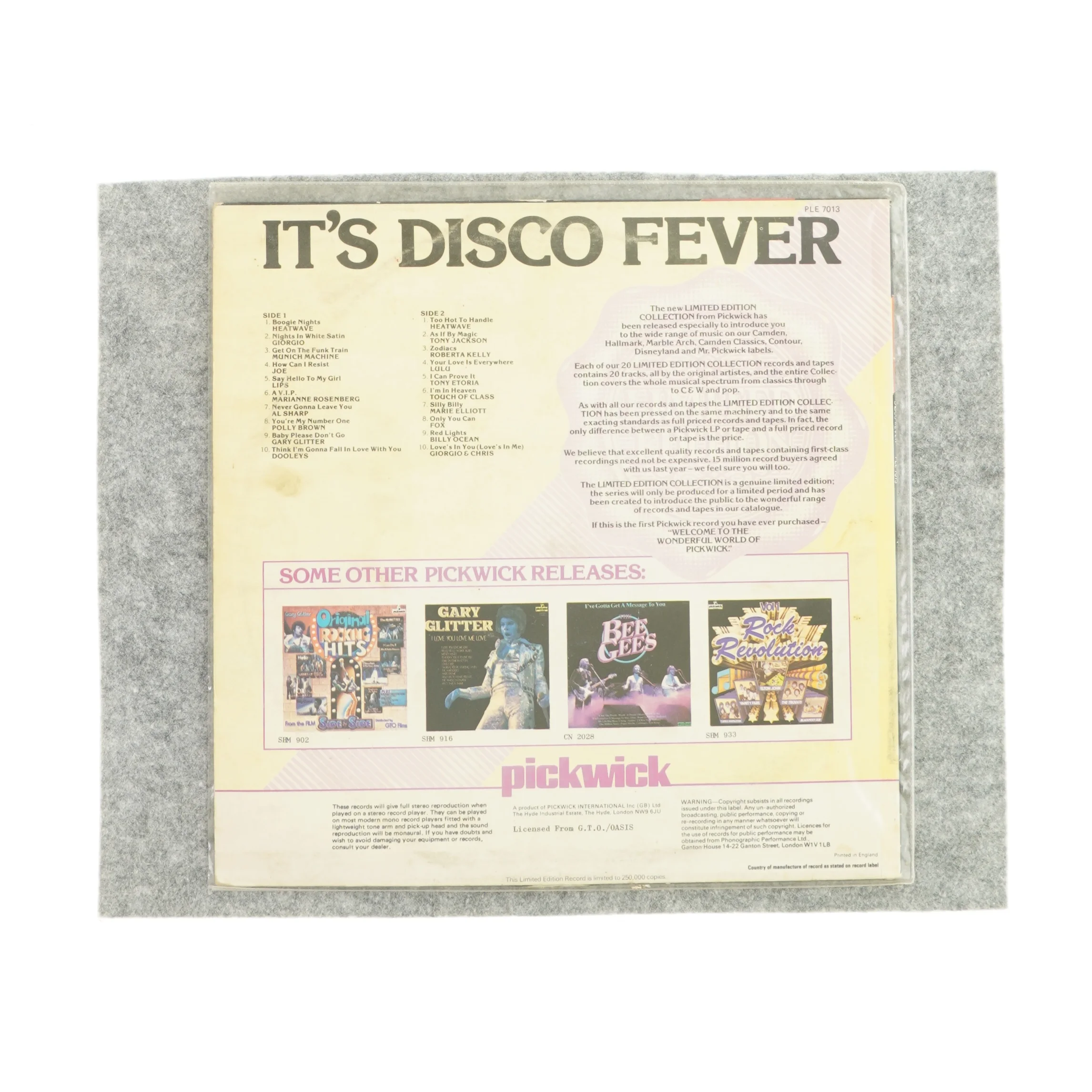 It's disco fever (LP)
