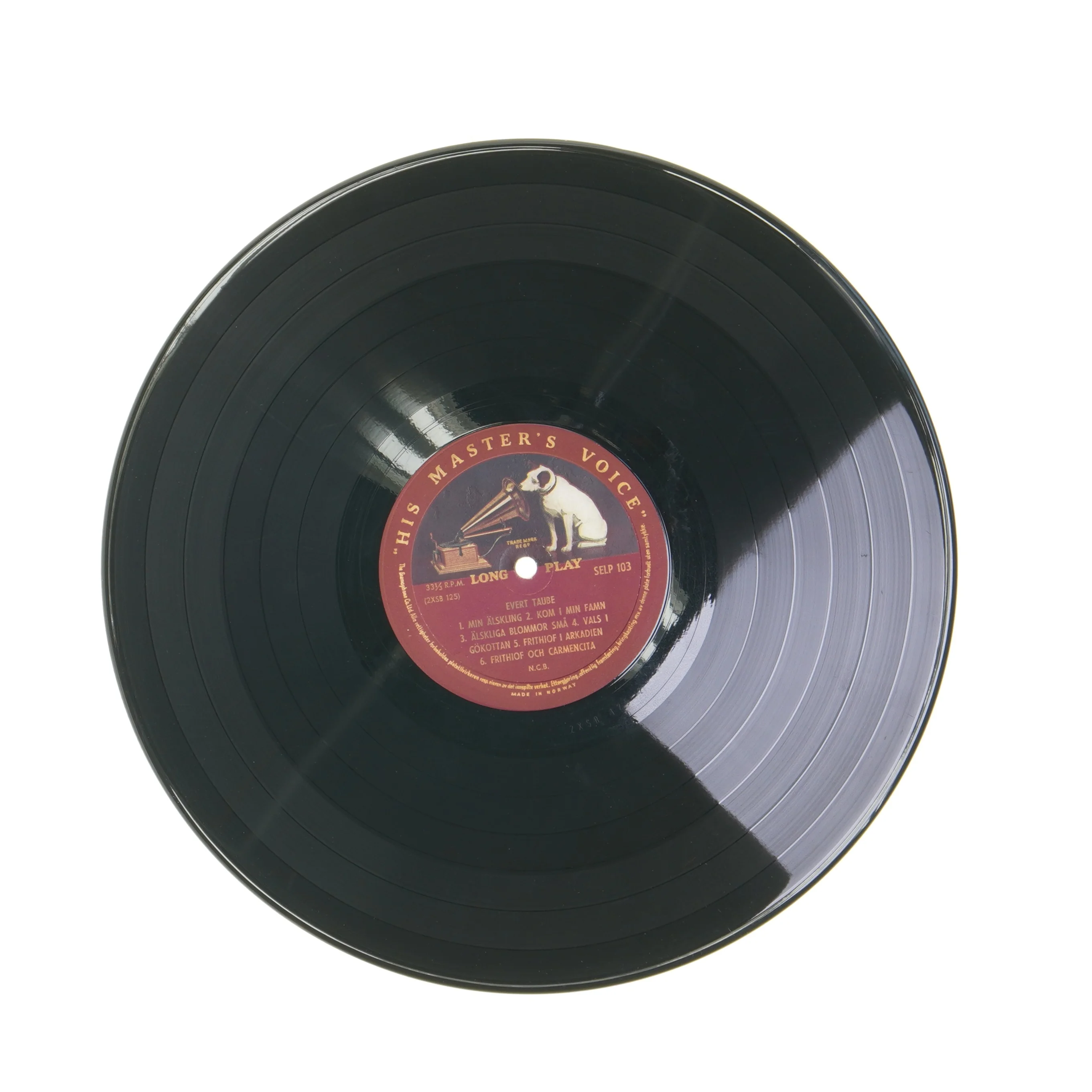 Evert Taube LP album fra His Master's Voice