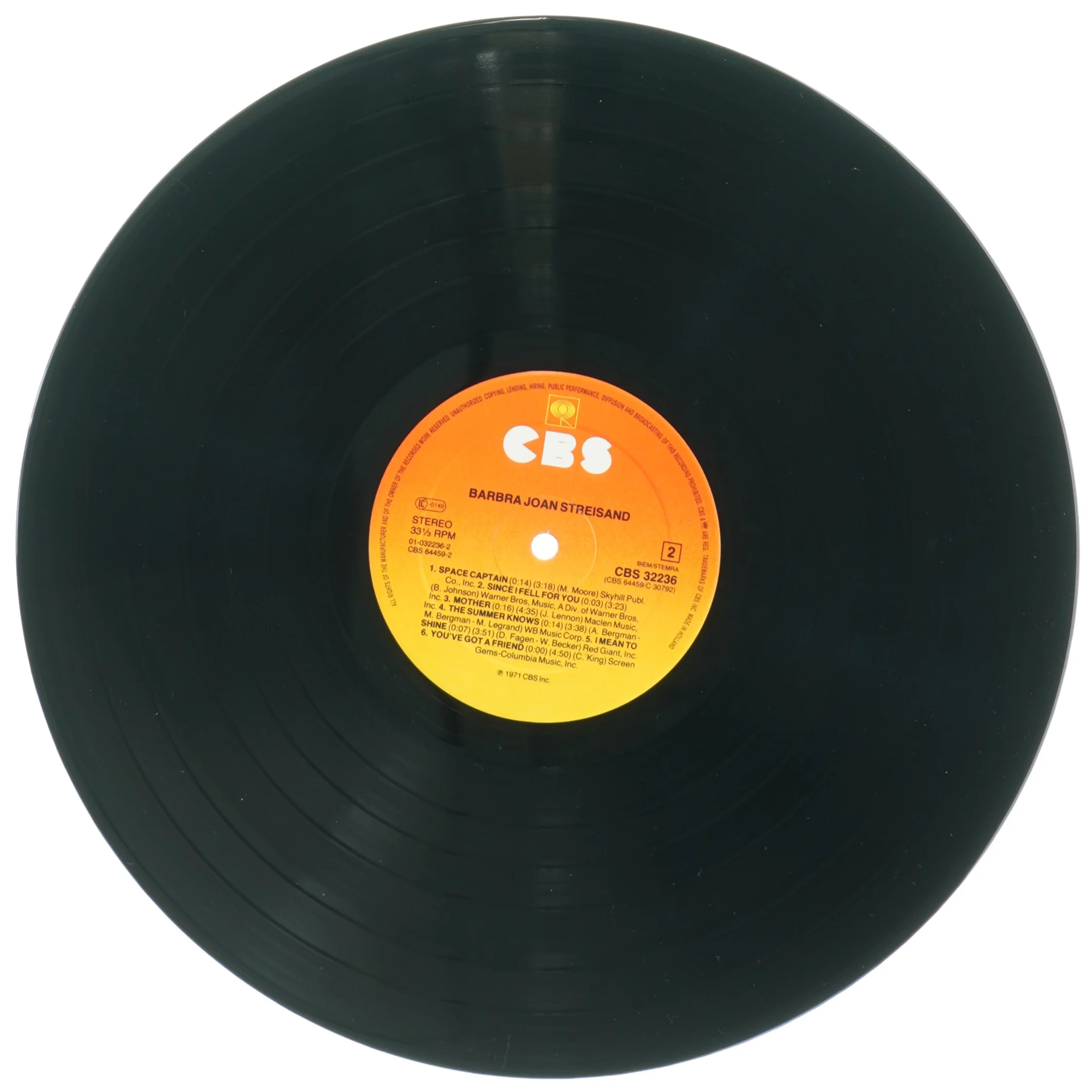 Barbra Streisand LP (str. 31 x 31 cm)