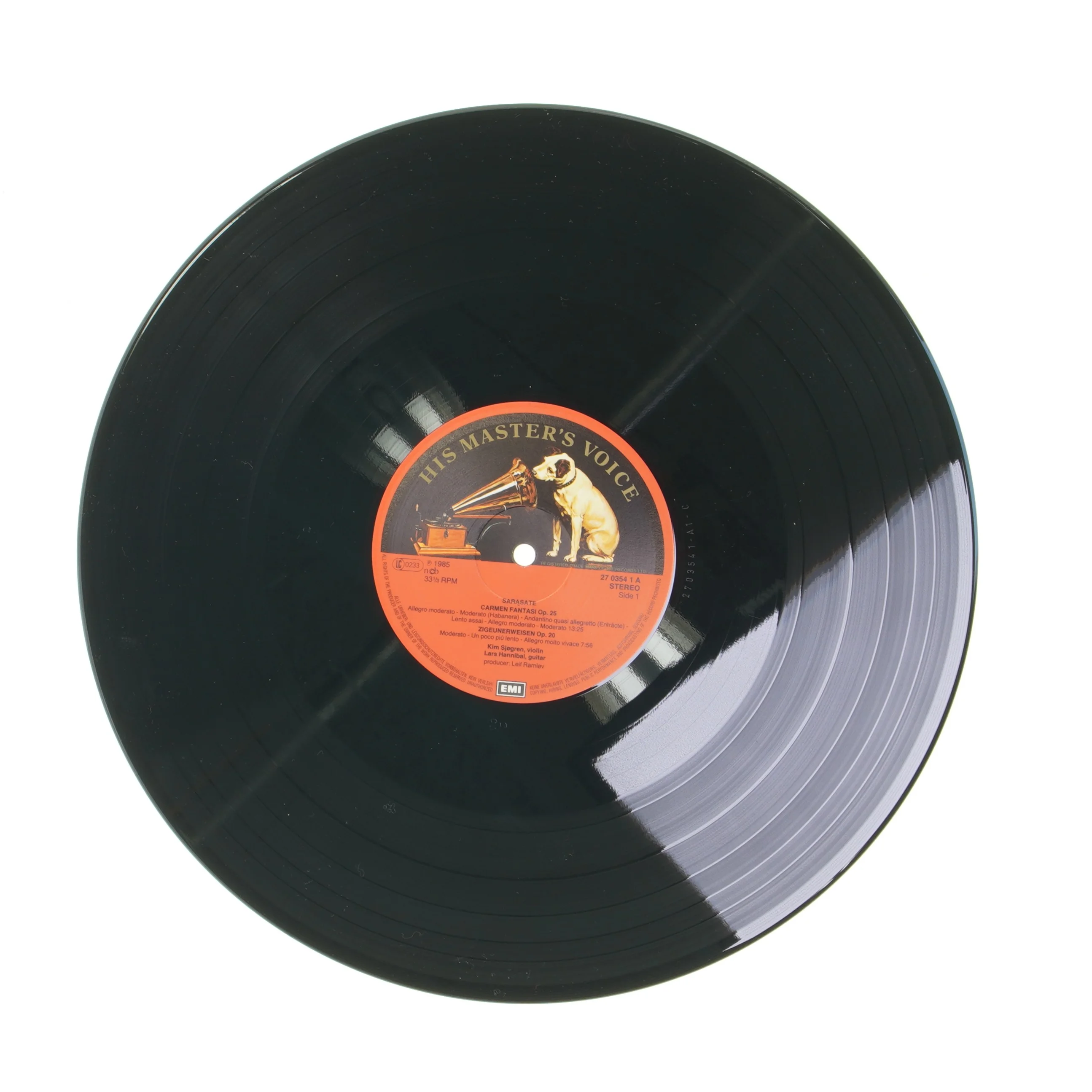 Sarasate vinylplade med klassisk musik fra EMI