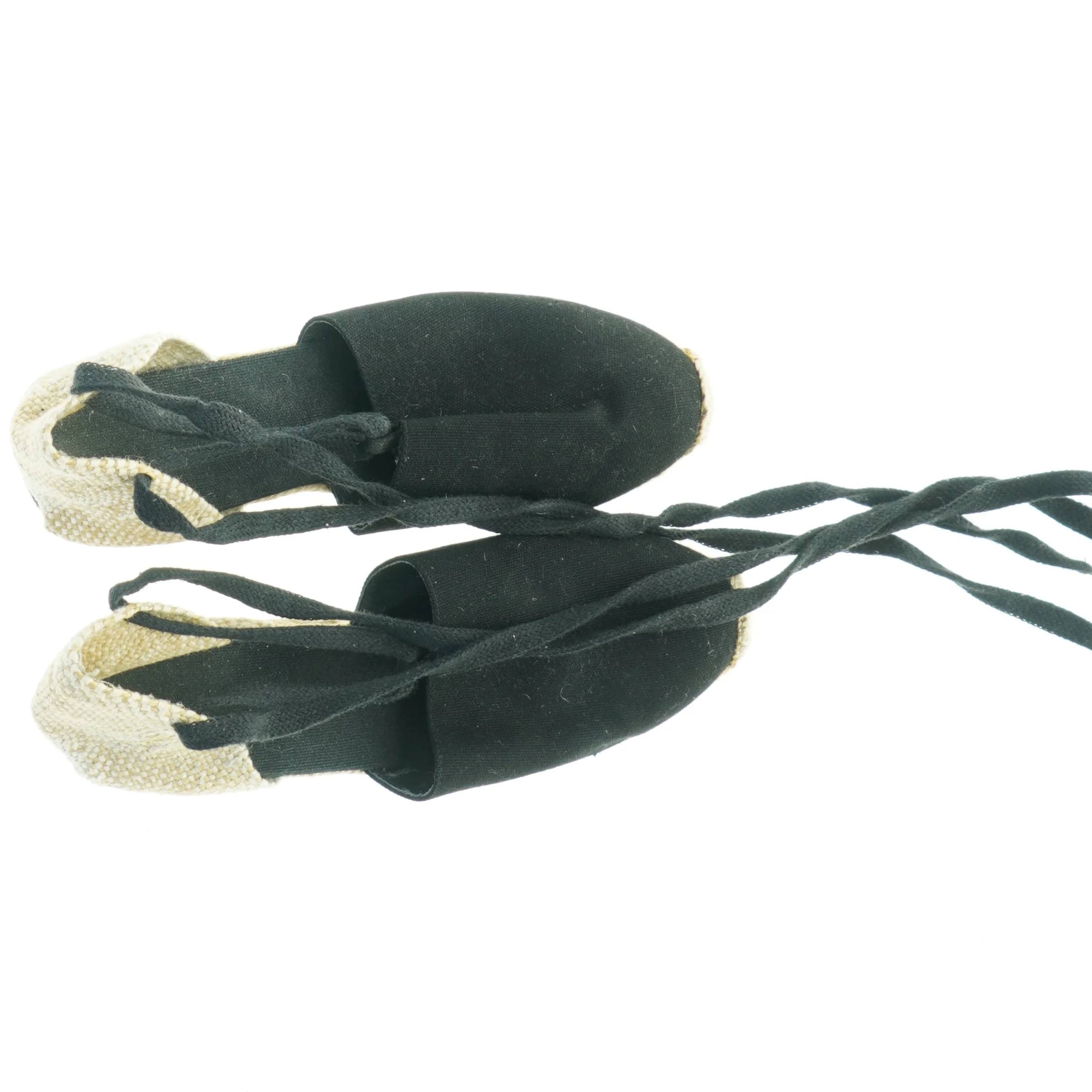 Espadrillos til damer med snørrebånd (str. 37)