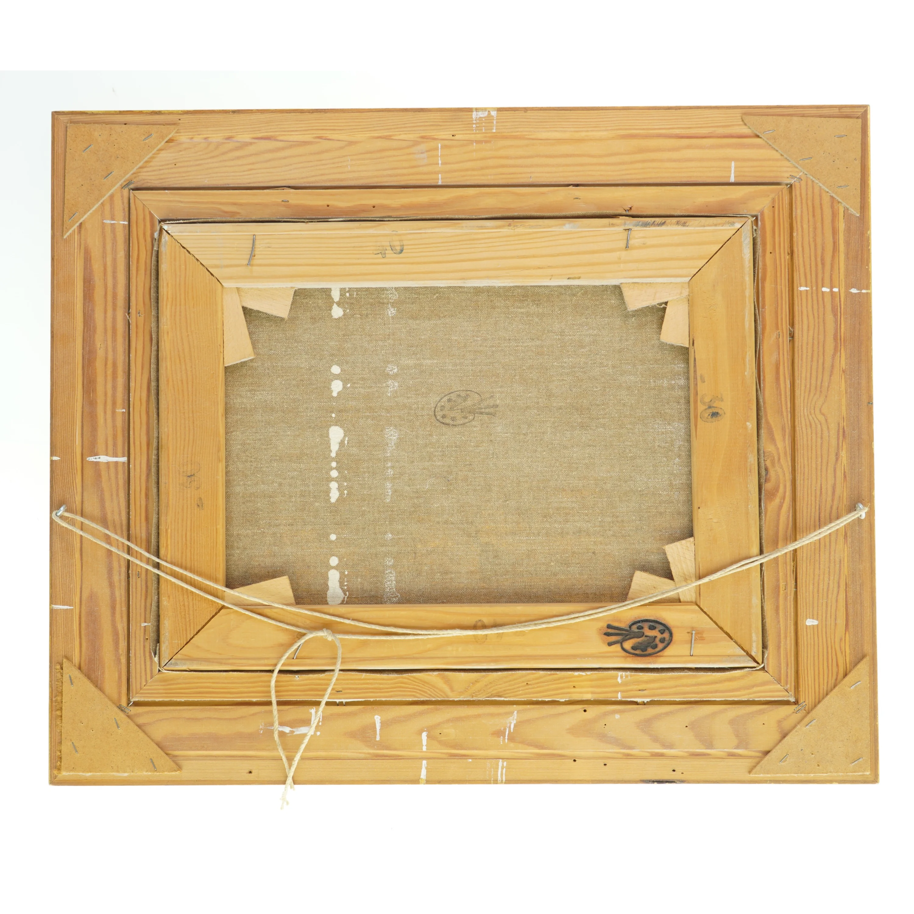 Landskabsbillede med ramme (str. 56x46 cm)