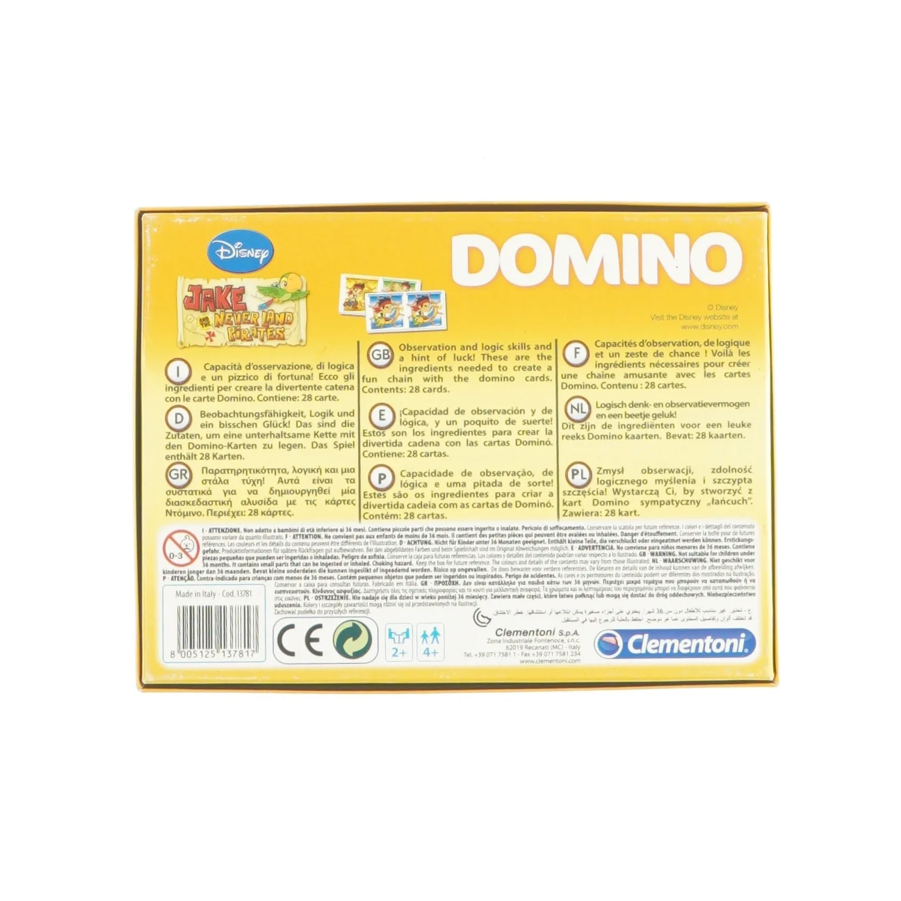 Domino spil med Jake and the Neverland