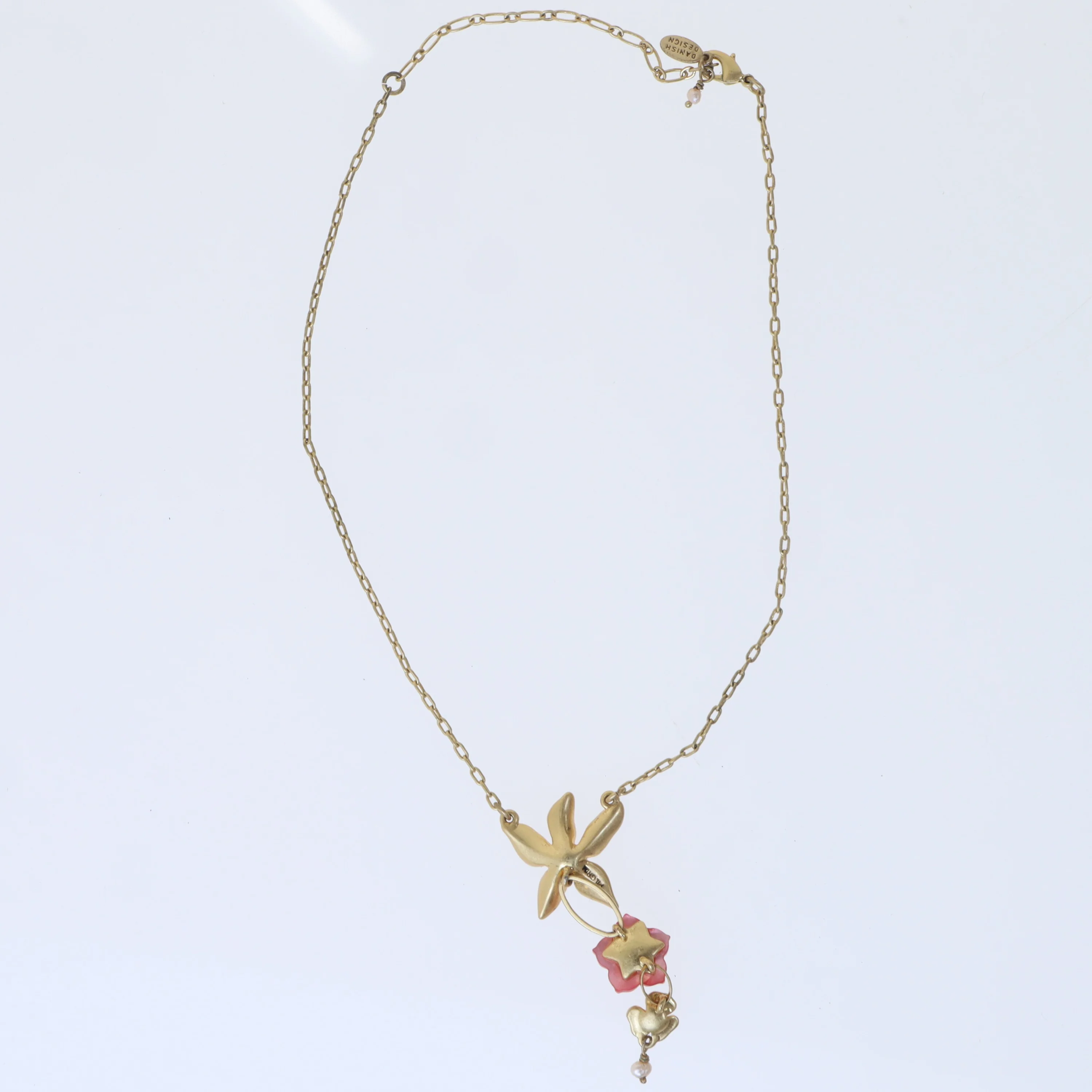 Blomstermotiv halskæde fra Pilgrim (str. 45 cm)