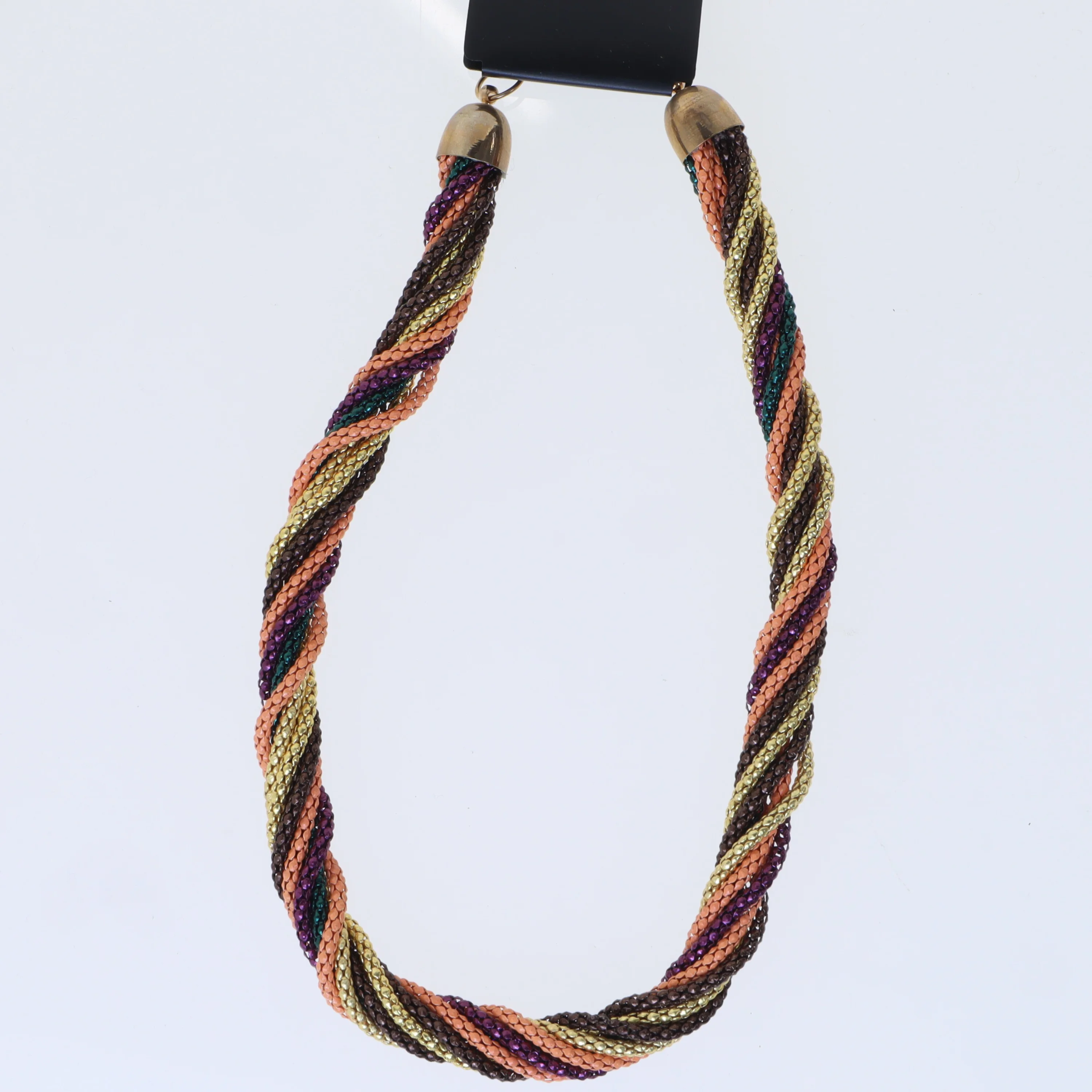 Flerfarvet halskæde (str. 48 cm)