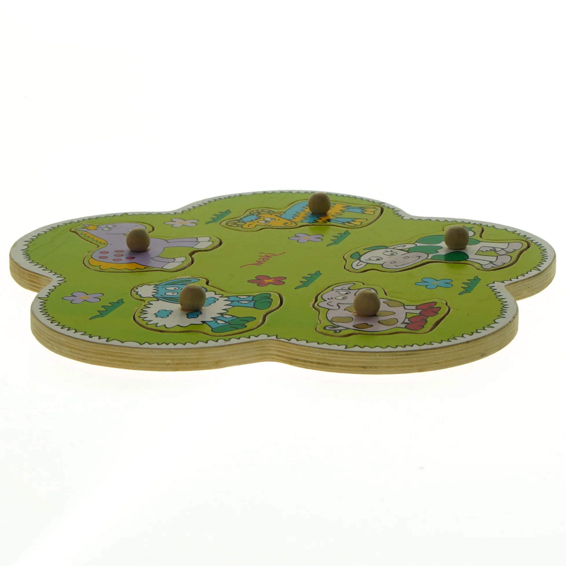 Træpuslespil med bondegårdsdyr fra Maki (str. 25 x 26 cm)