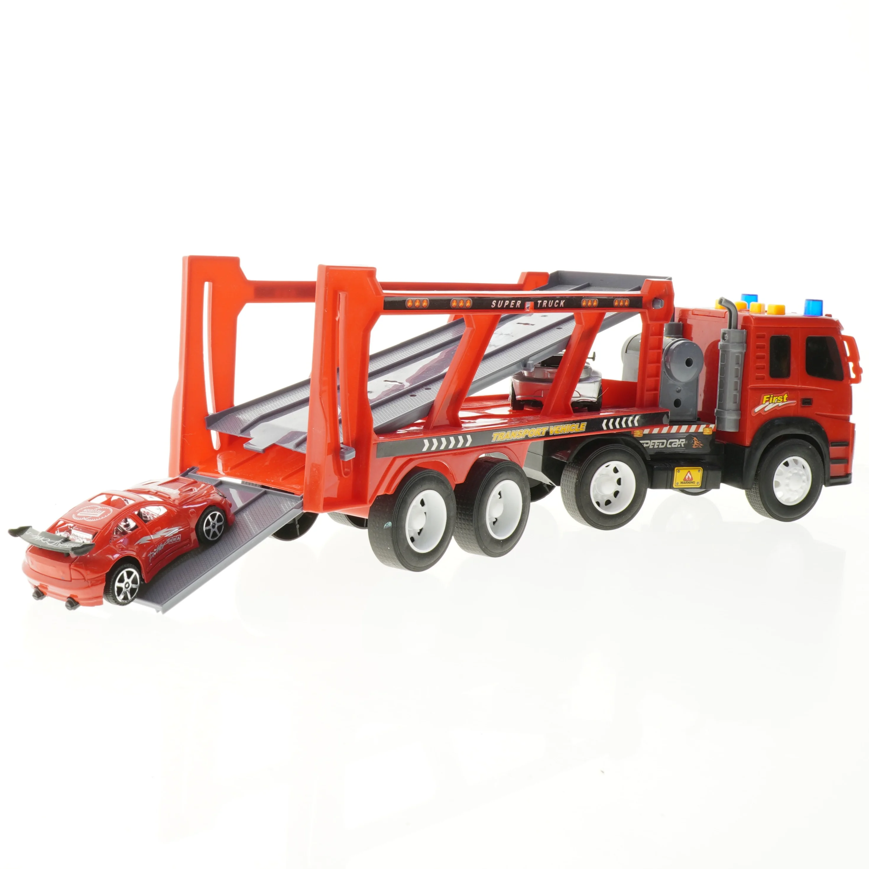 Legetøjsbiltransporter med bil