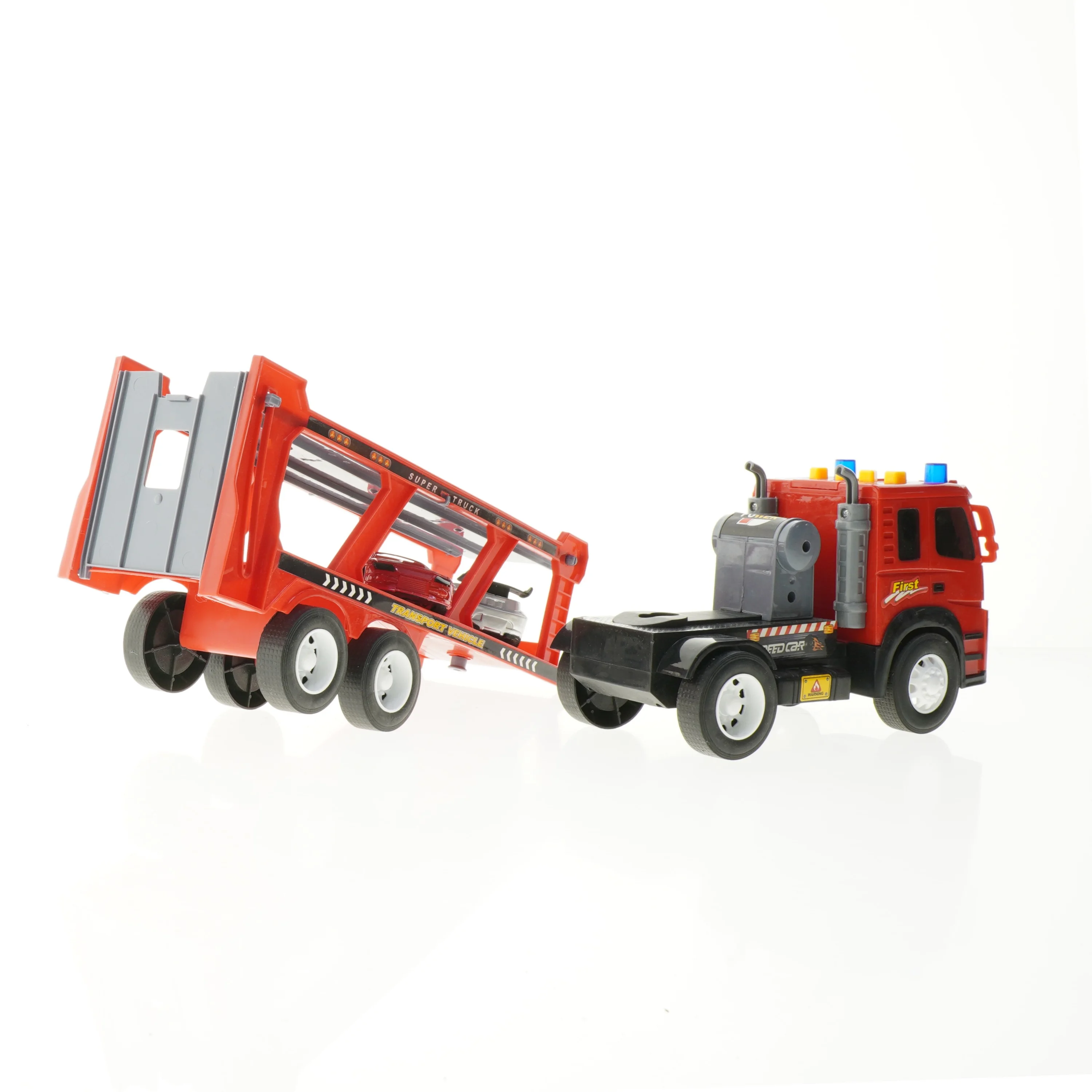 Legetøjsbiltransporter med bil