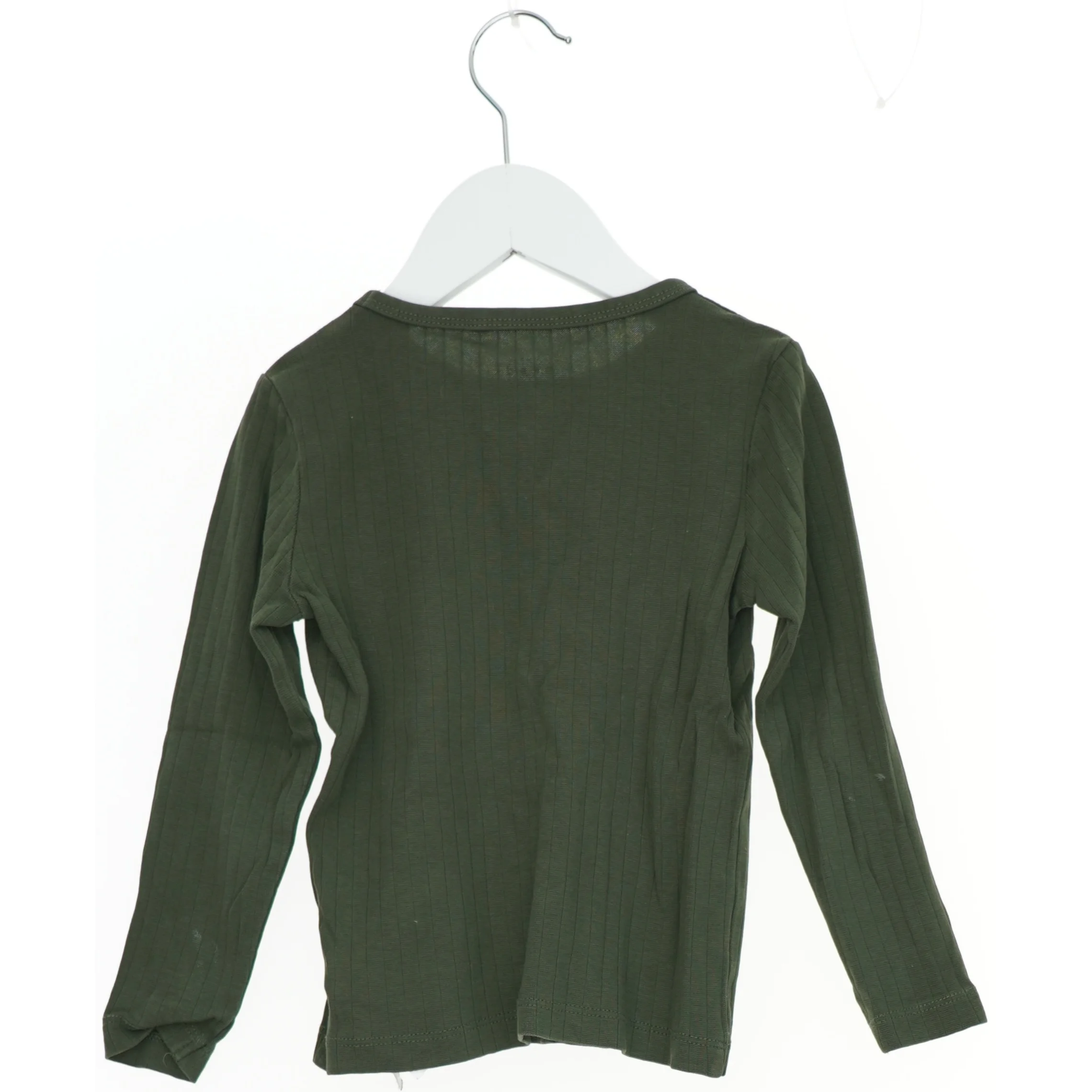 Langærmet grøn bluse fra Basic needs (str. 98)