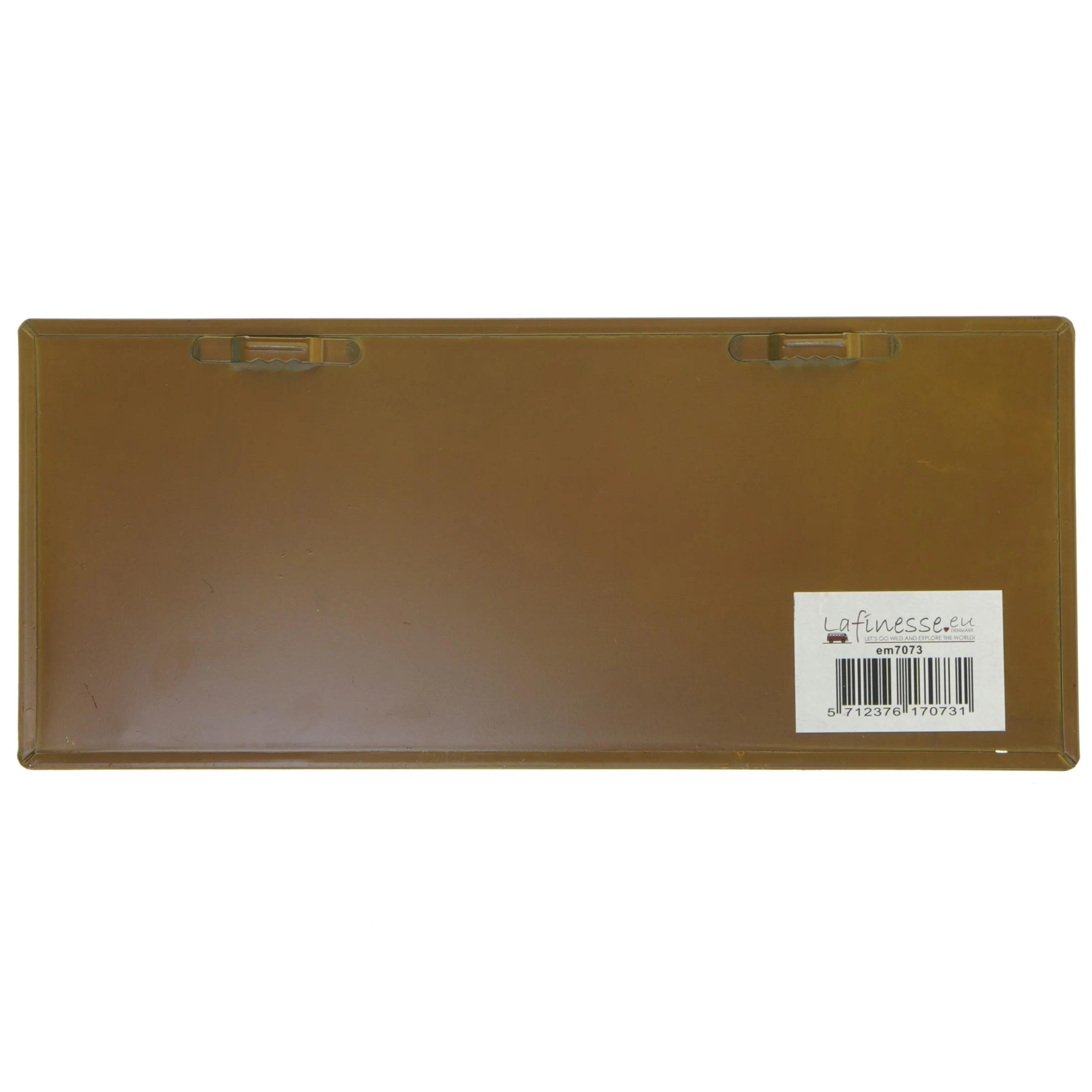 Metal skilt med tekst fra Lafinesse (str. 30,5x13 cm)