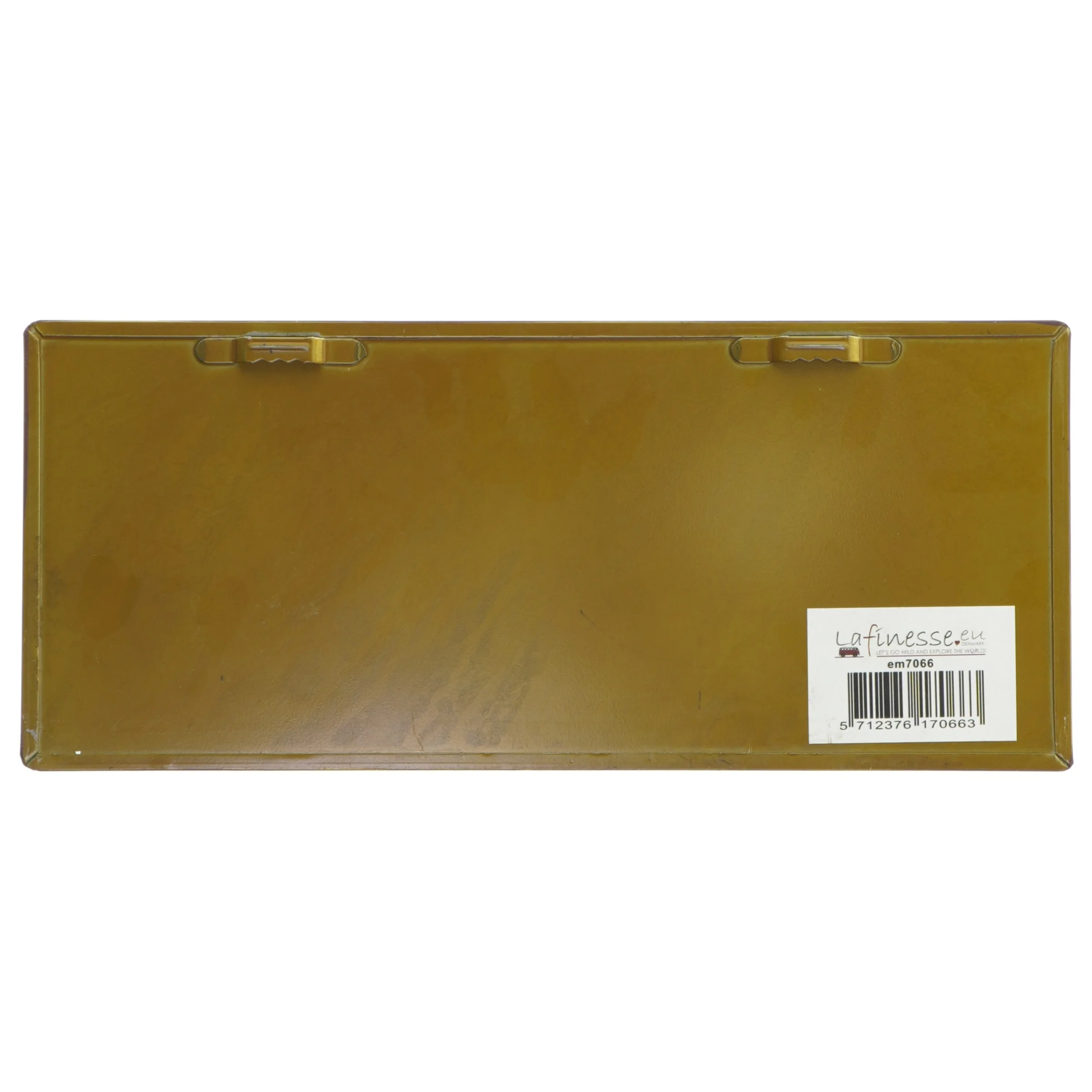 Vægskilt med tekst fra La Finesse (str. 30,5x13 cm)